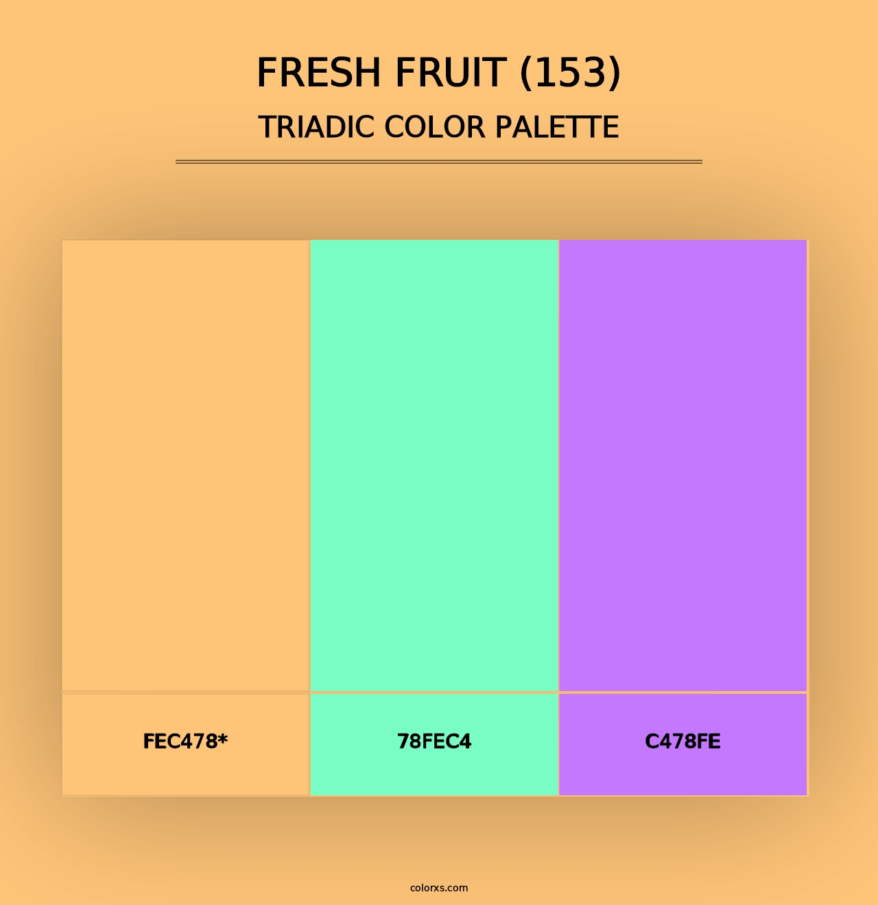 Fresh Fruit (153) - Triadic Color Palette