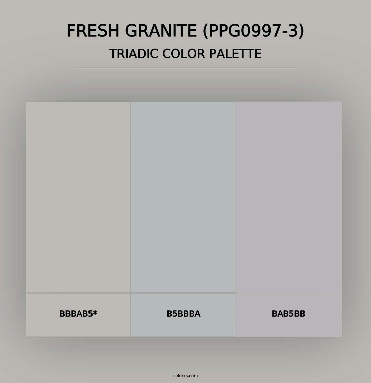 Fresh Granite (PPG0997-3) - Triadic Color Palette