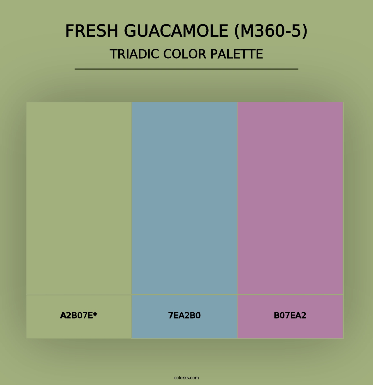 Fresh Guacamole (M360-5) - Triadic Color Palette