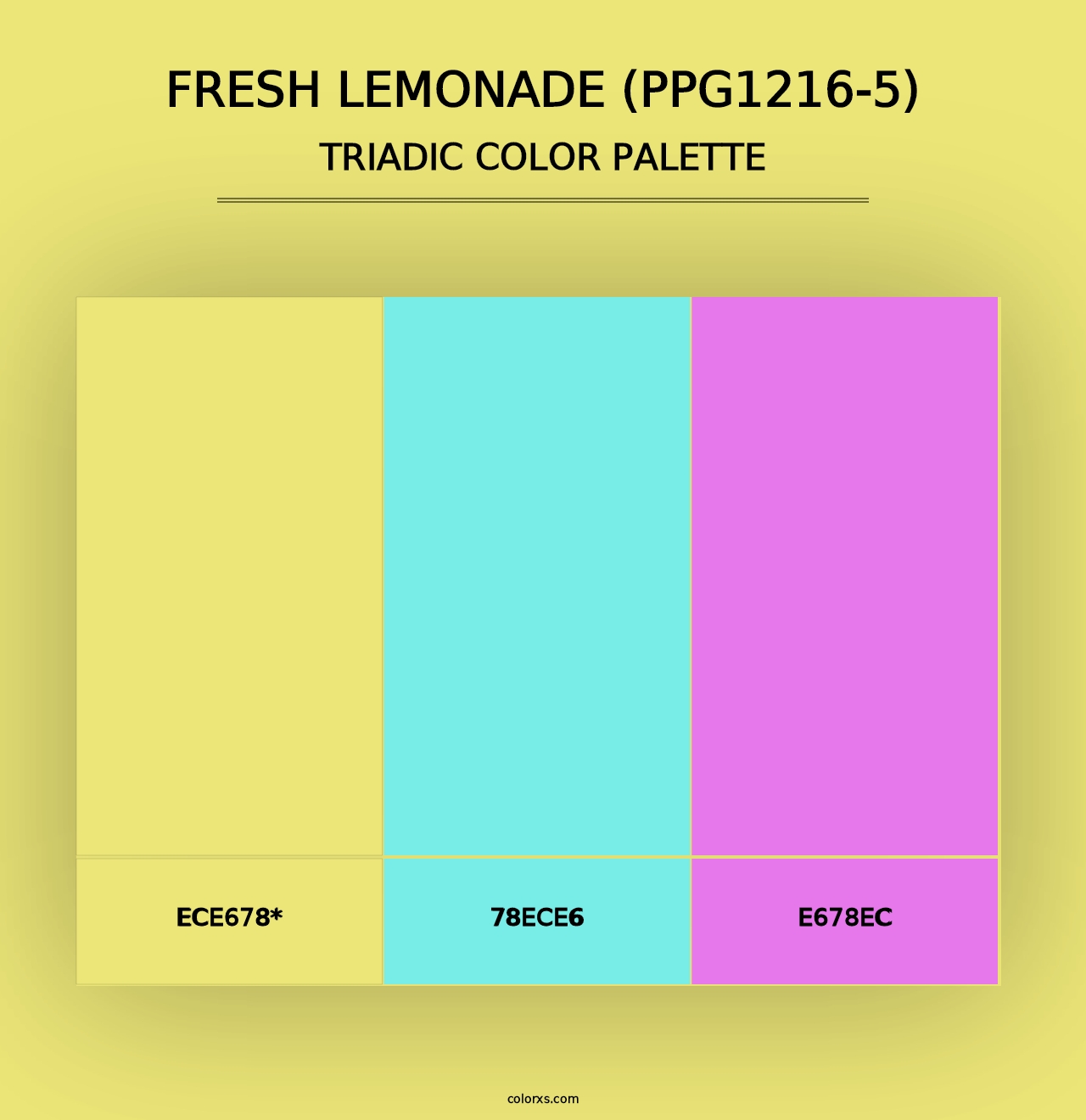 Fresh Lemonade (PPG1216-5) - Triadic Color Palette