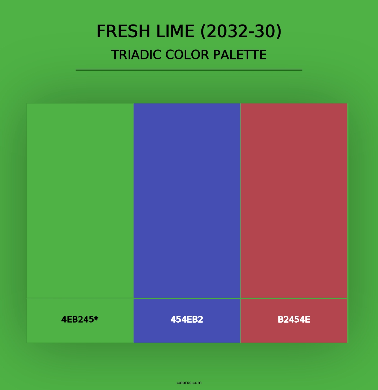 Fresh Lime (2032-30) - Triadic Color Palette