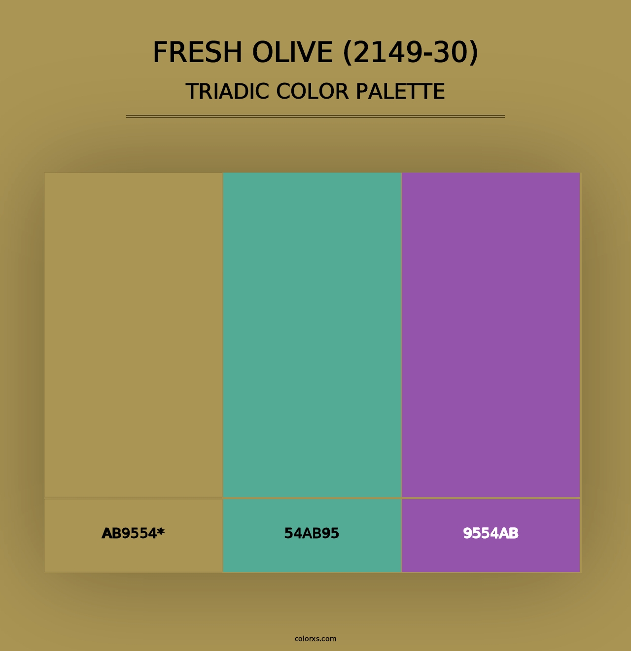 Fresh Olive (2149-30) - Triadic Color Palette