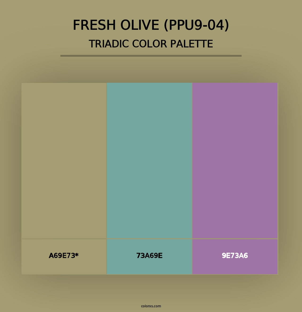 Fresh Olive (PPU9-04) - Triadic Color Palette