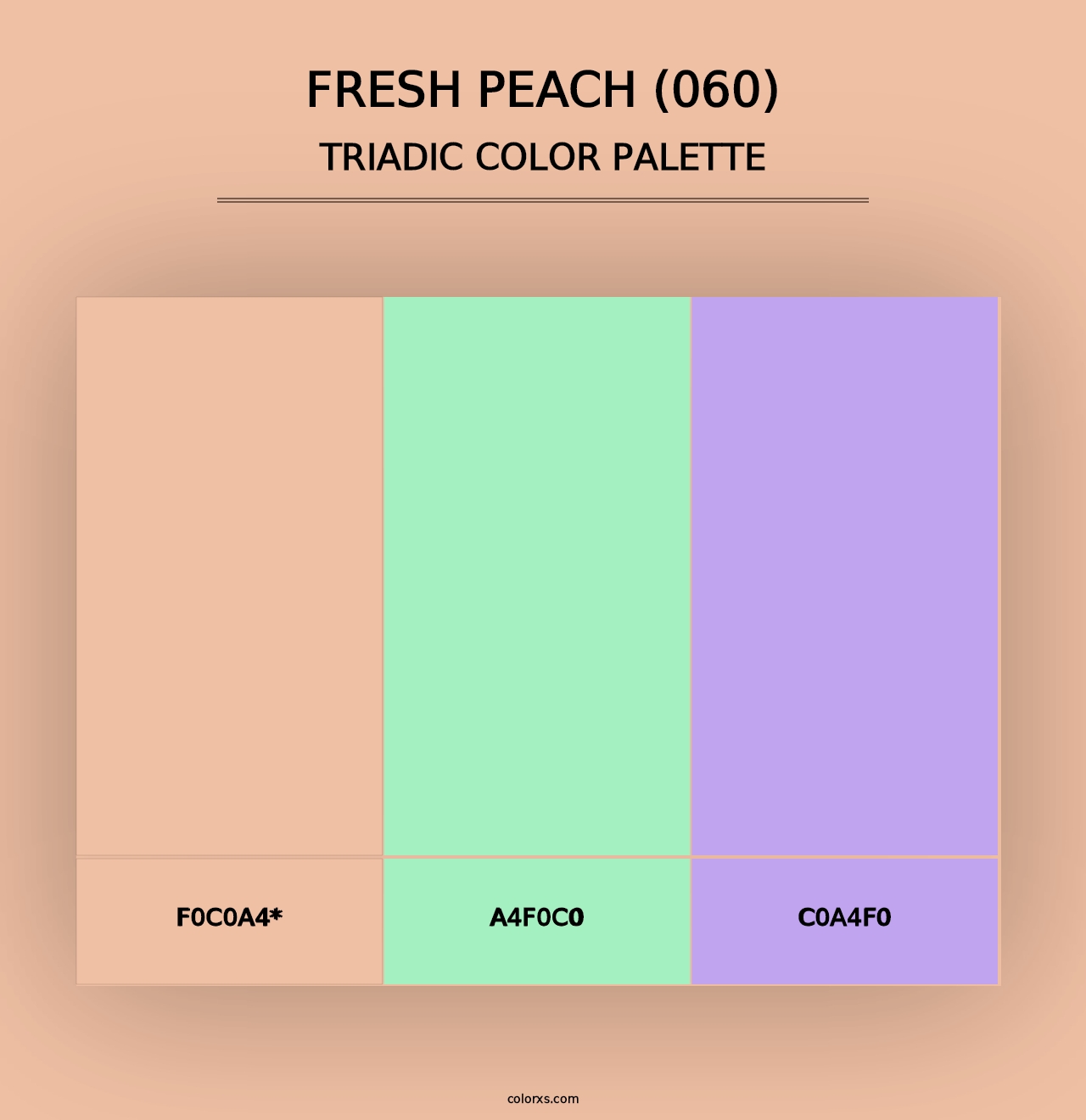 Fresh Peach (060) - Triadic Color Palette