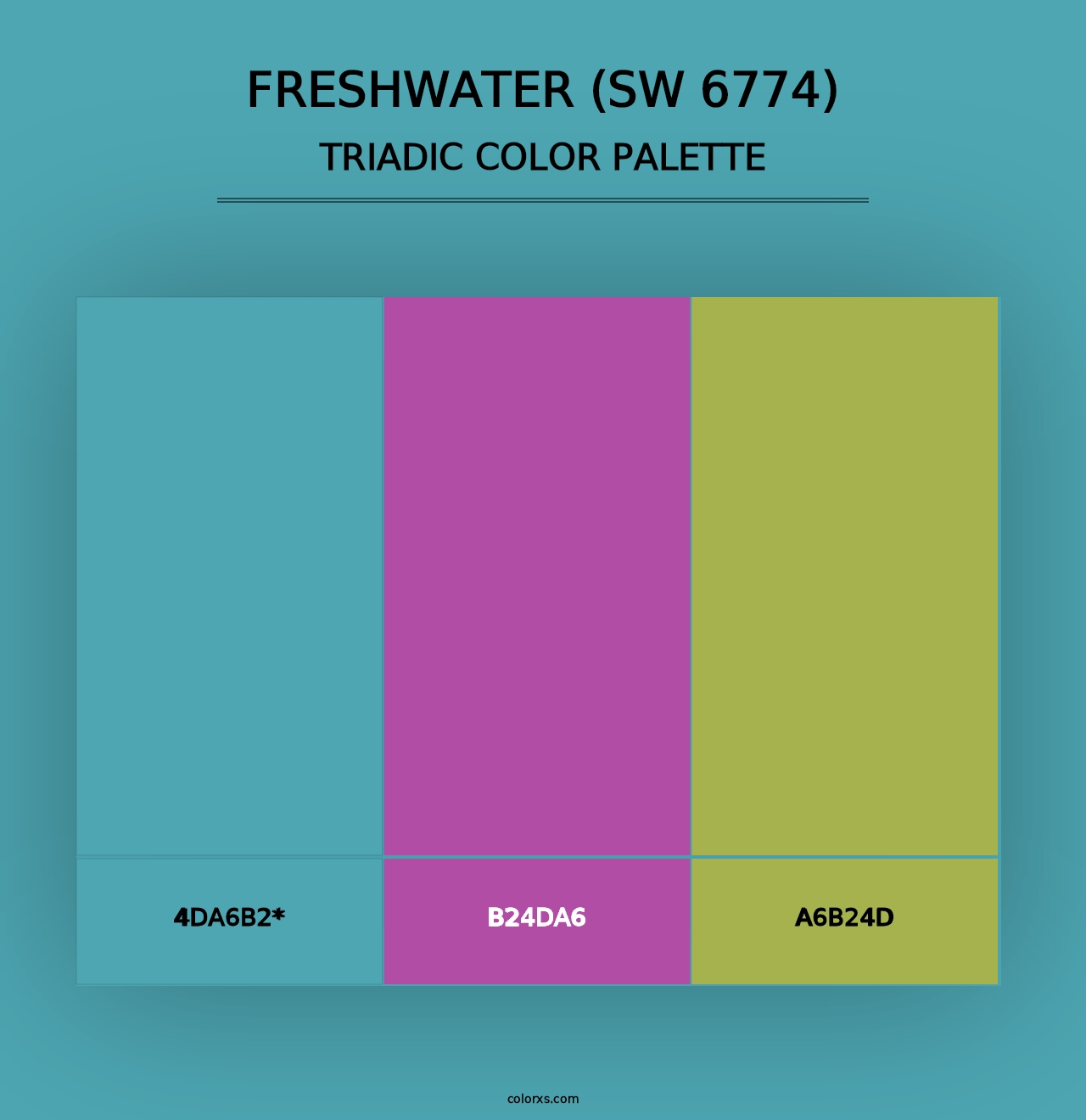 Freshwater (SW 6774) - Triadic Color Palette