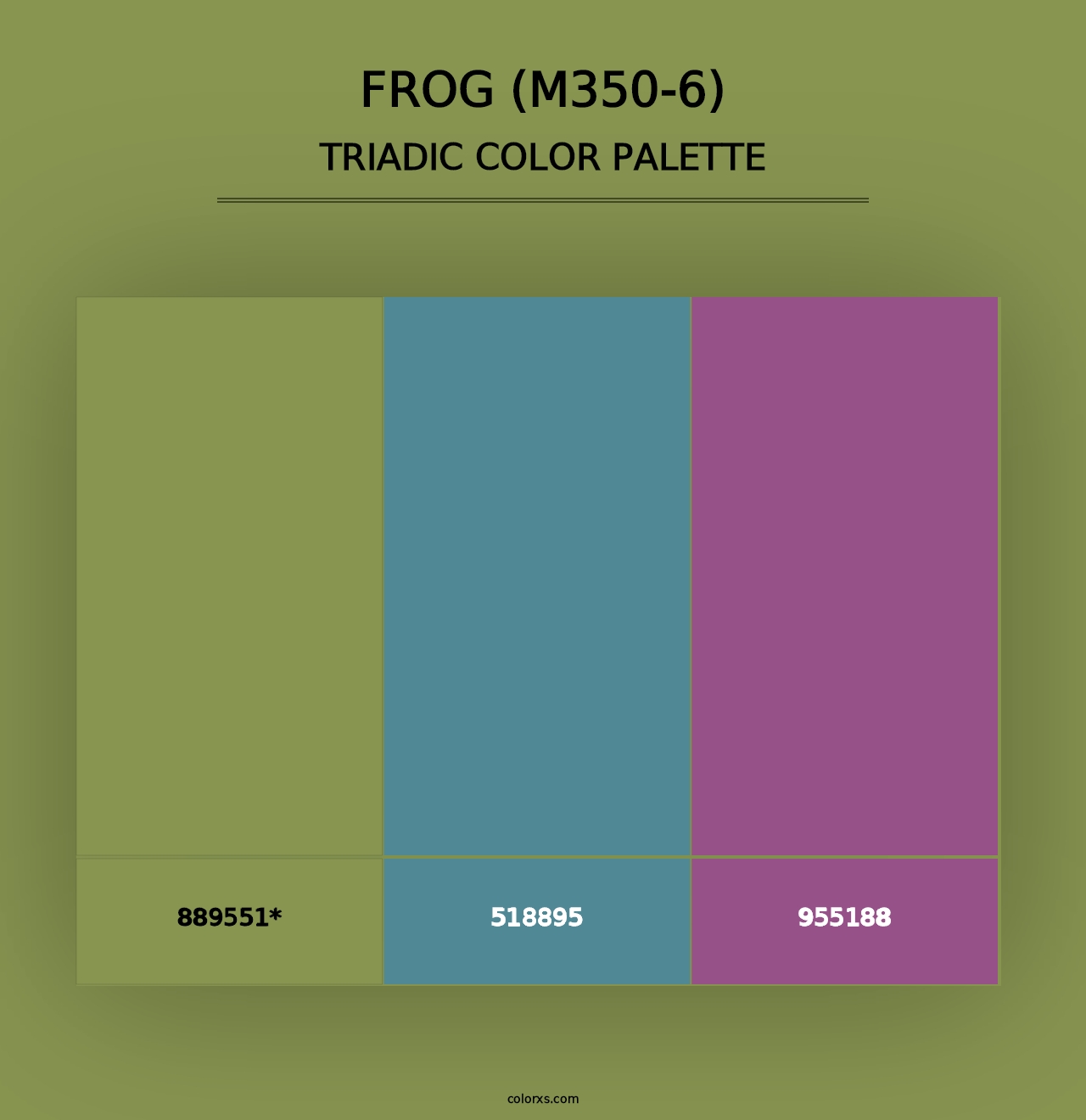 Frog (M350-6) - Triadic Color Palette