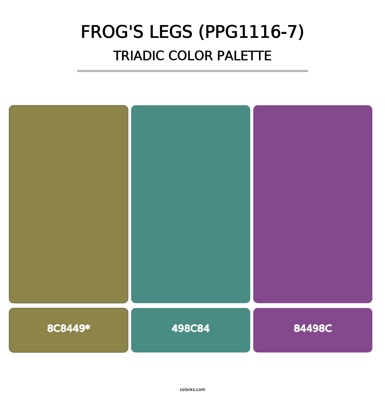 Frog's Legs (PPG1116-7) - Triadic Color Palette