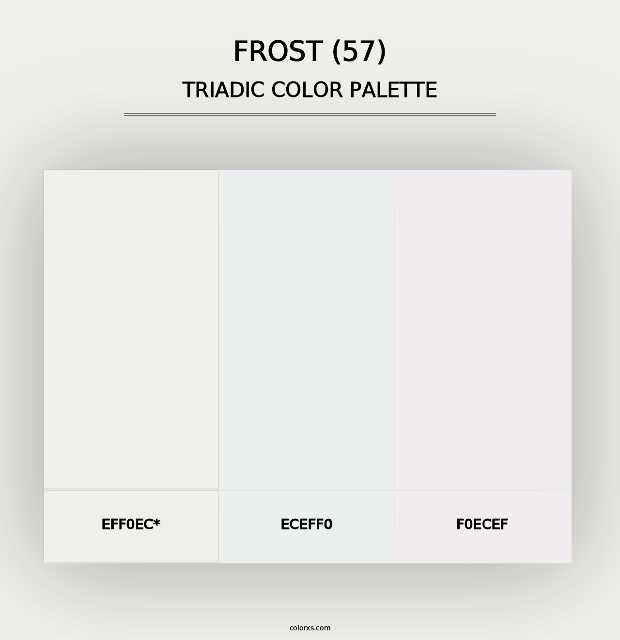 Frost (57) - Triadic Color Palette