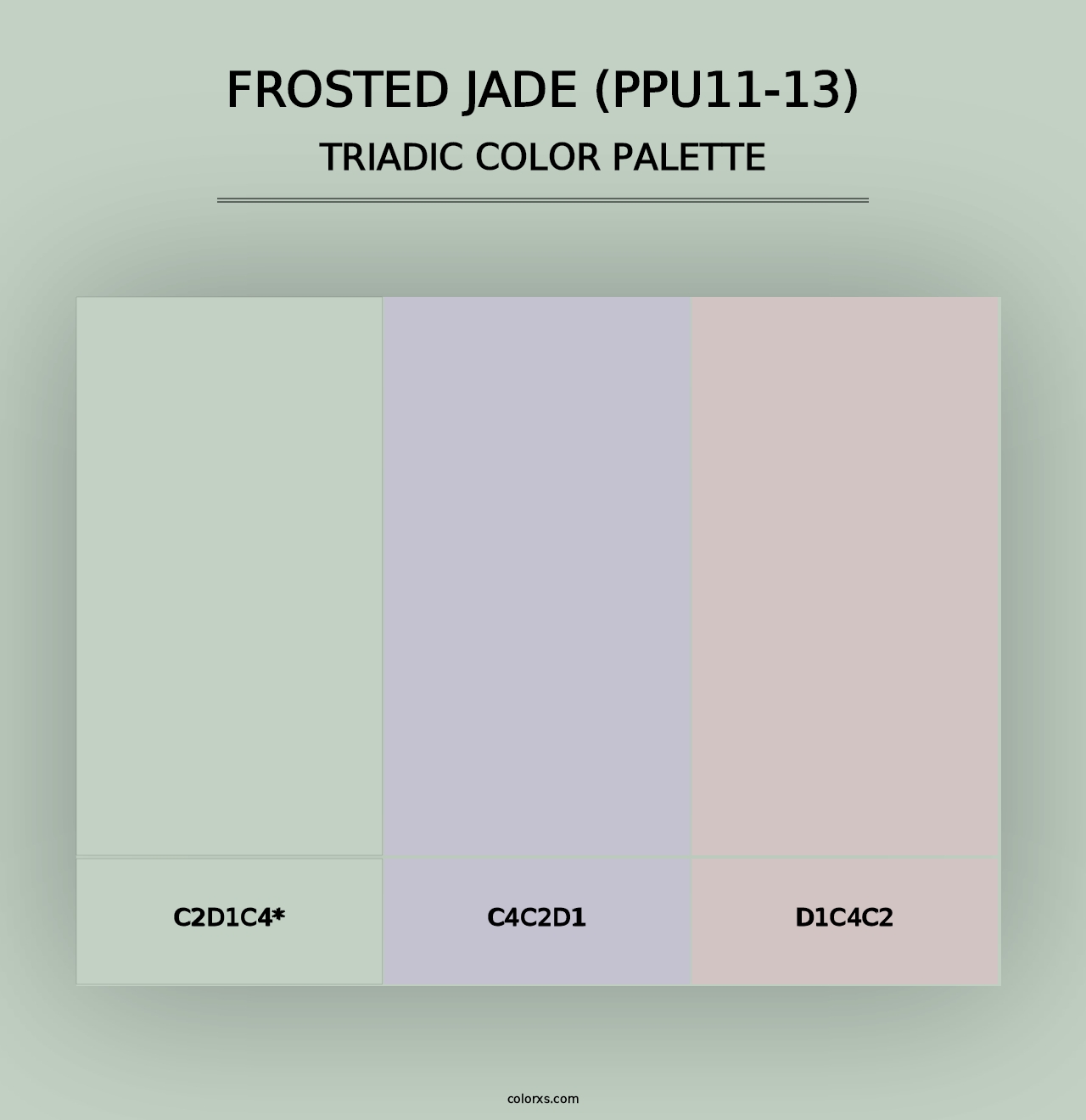 Frosted Jade (PPU11-13) - Triadic Color Palette