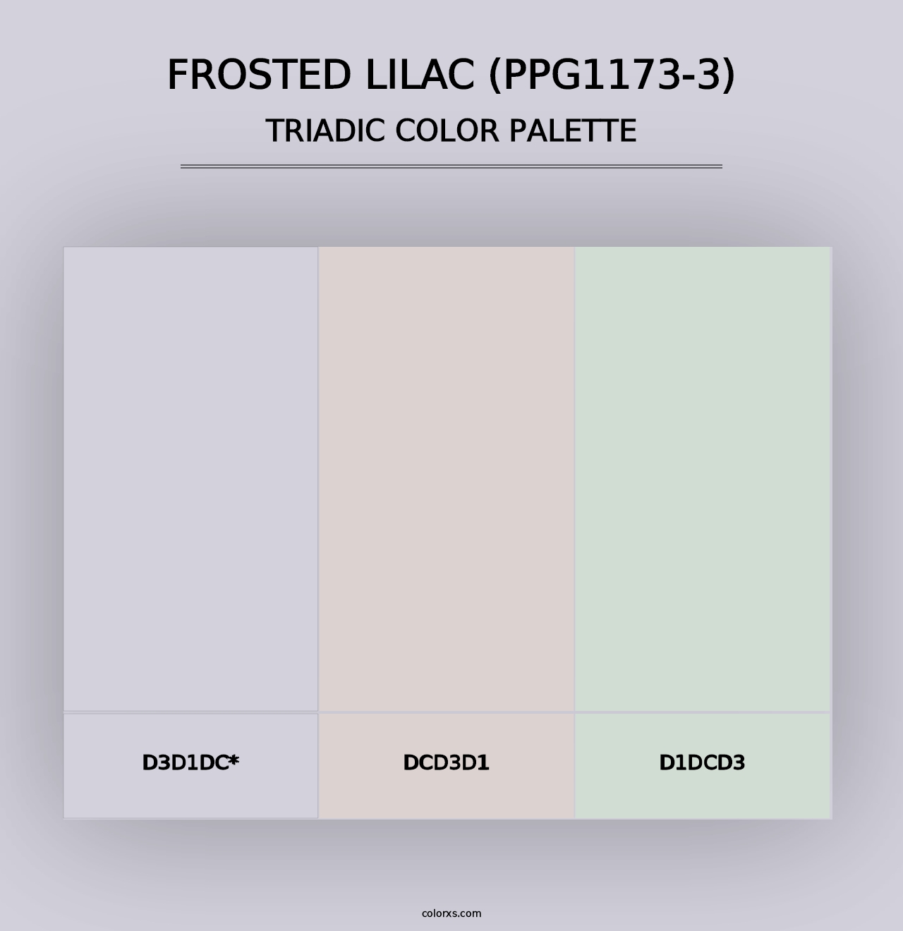 Frosted Lilac (PPG1173-3) - Triadic Color Palette