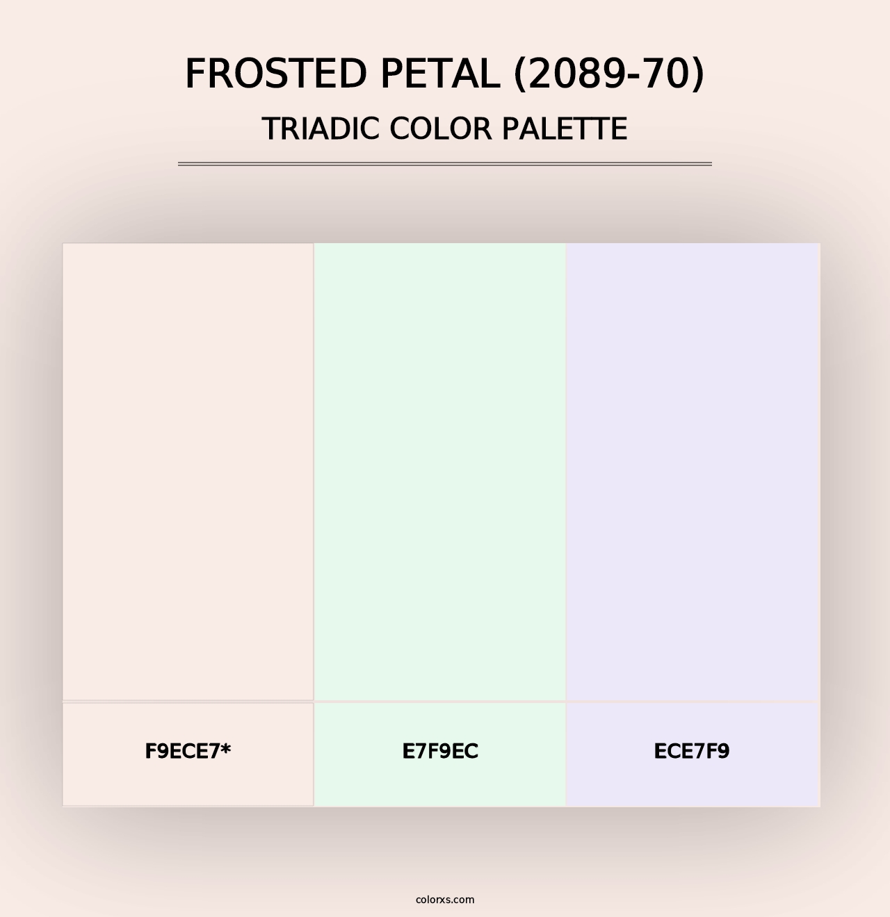 Frosted Petal (2089-70) - Triadic Color Palette