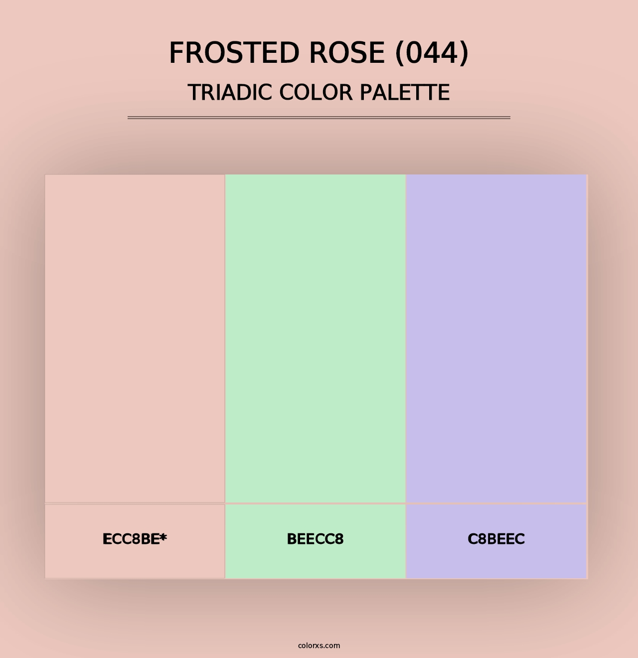 Frosted Rose (044) - Triadic Color Palette