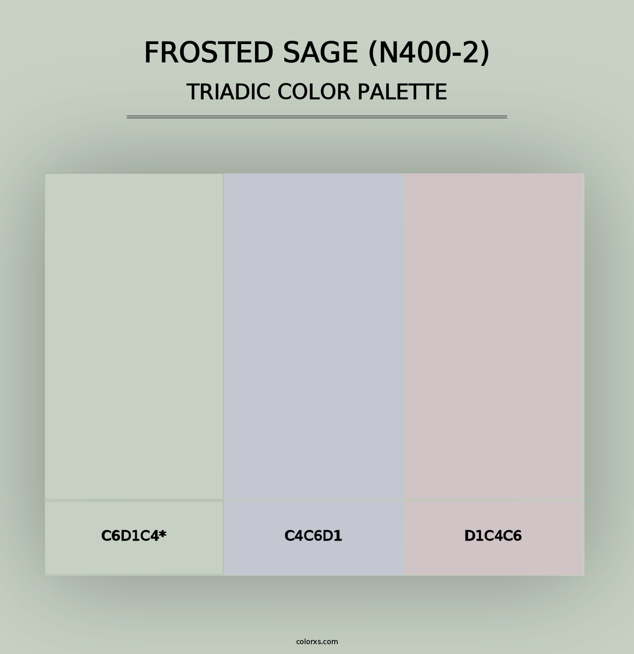 Frosted Sage (N400-2) - Triadic Color Palette