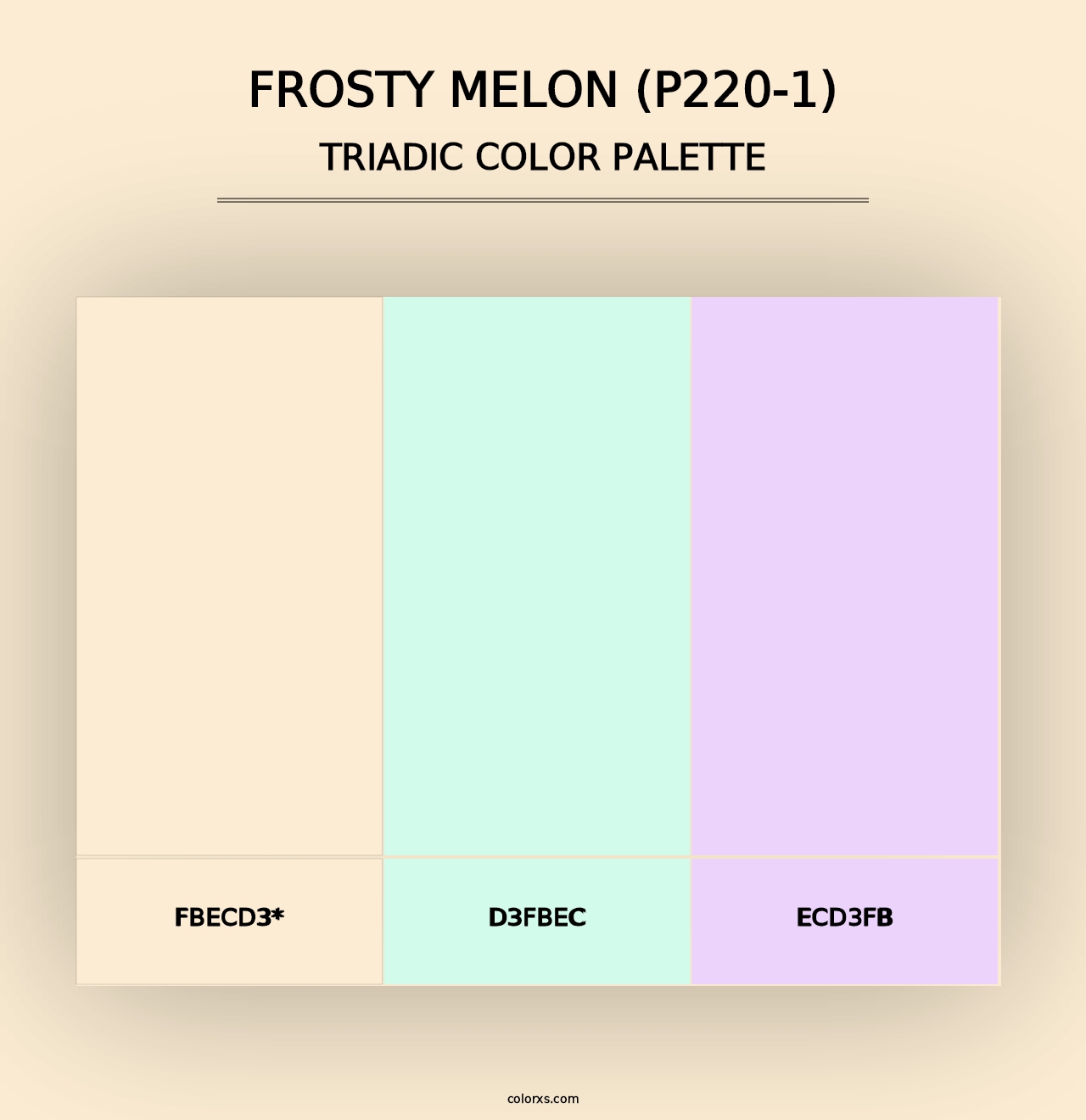 Frosty Melon (P220-1) - Triadic Color Palette