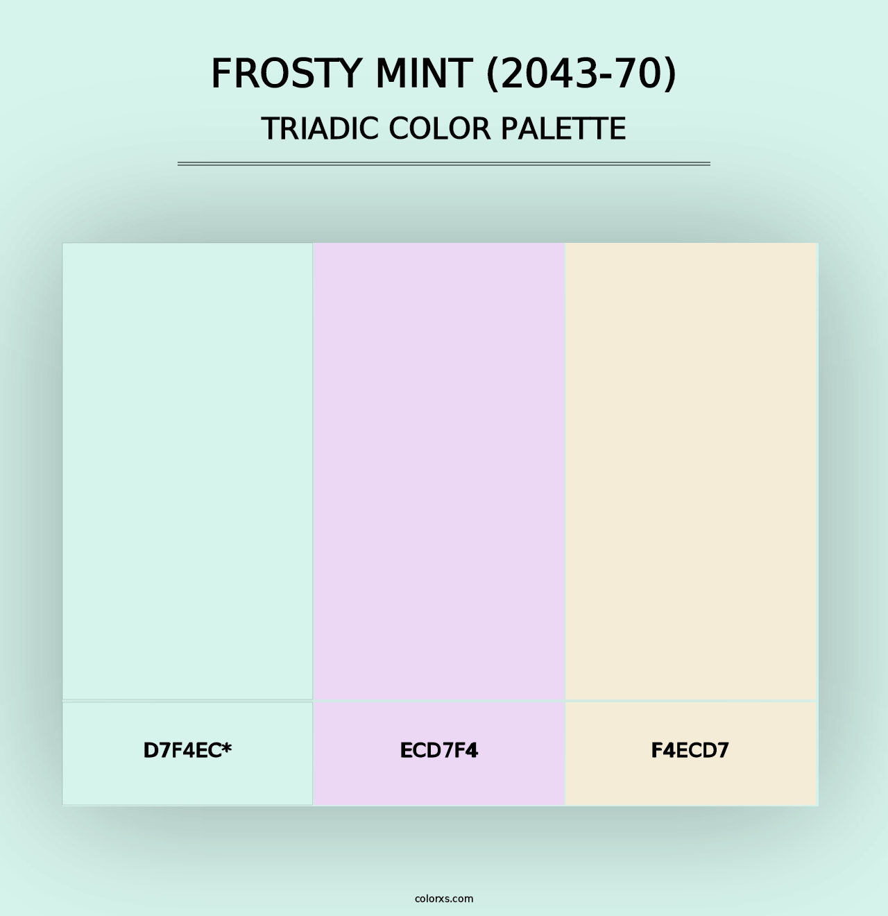 Frosty Mint (2043-70) - Triadic Color Palette