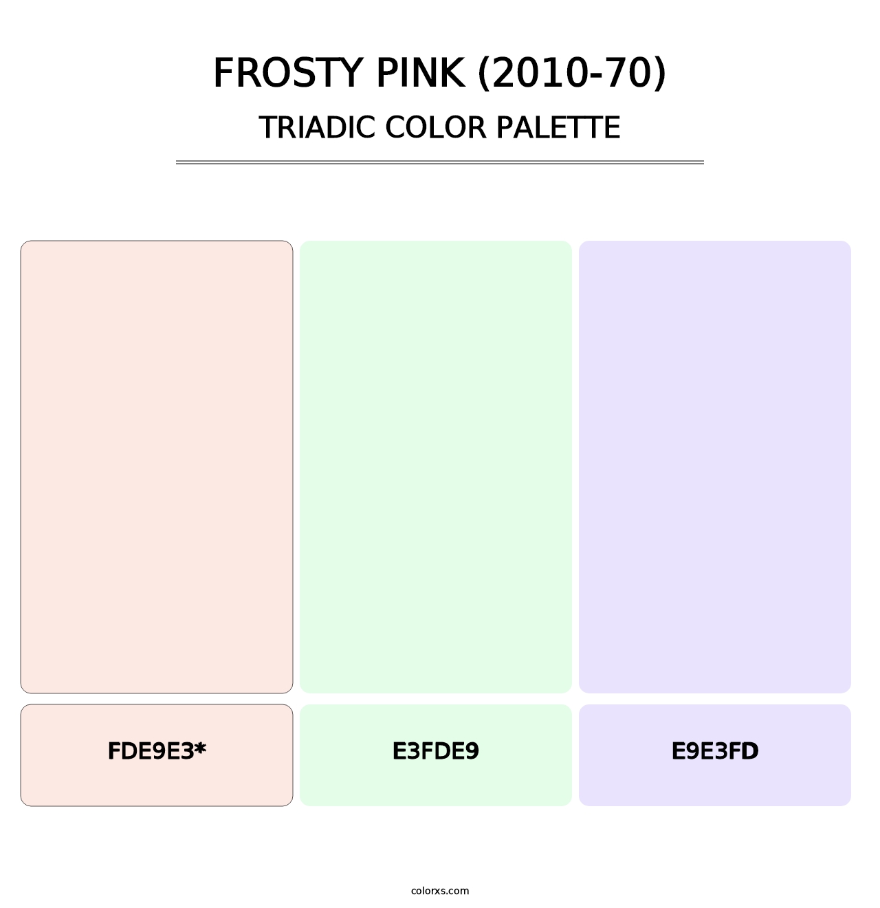 Frosty Pink (2010-70) - Triadic Color Palette