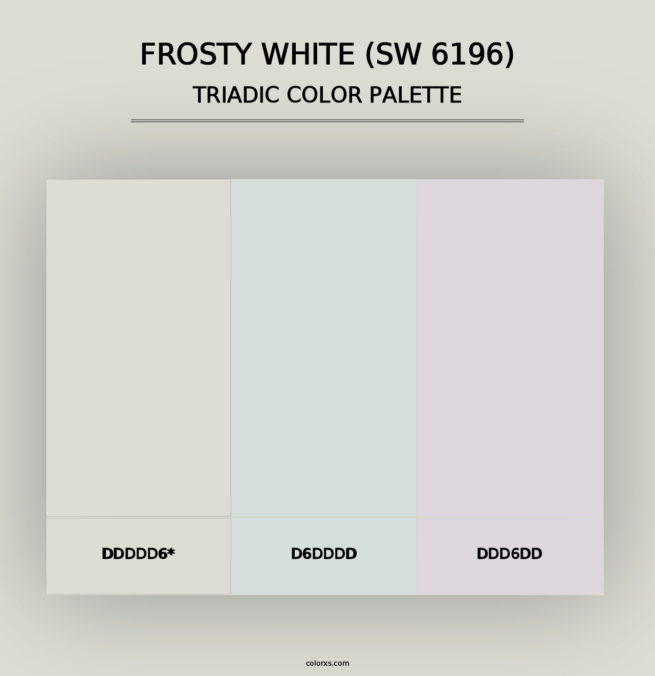 Frosty White (SW 6196) - Triadic Color Palette