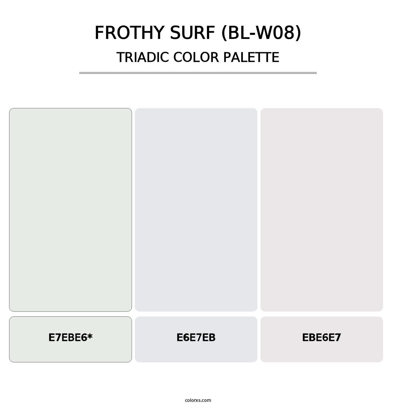 Frothy Surf (BL-W08) - Triadic Color Palette