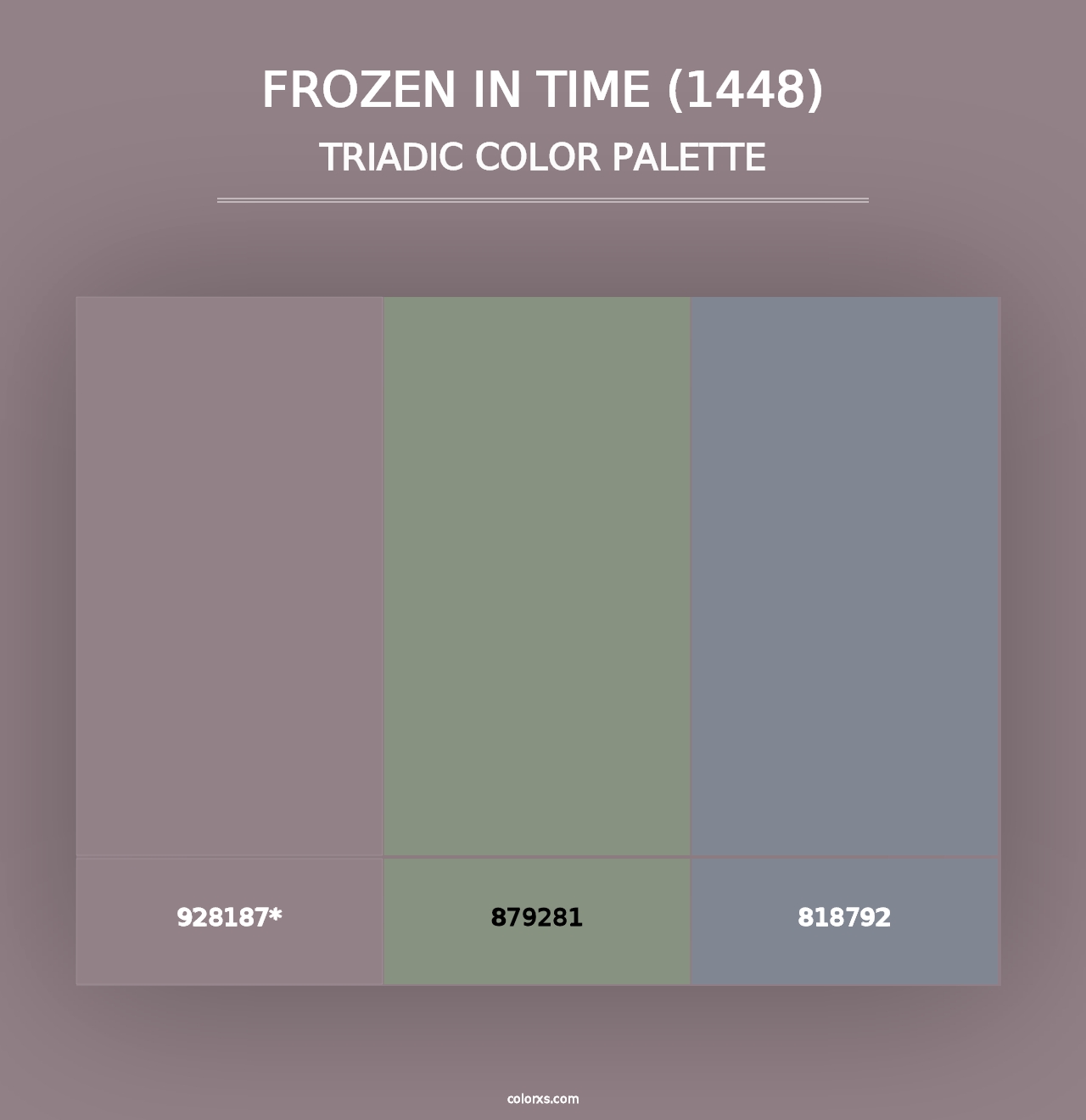 Frozen in Time (1448) - Triadic Color Palette