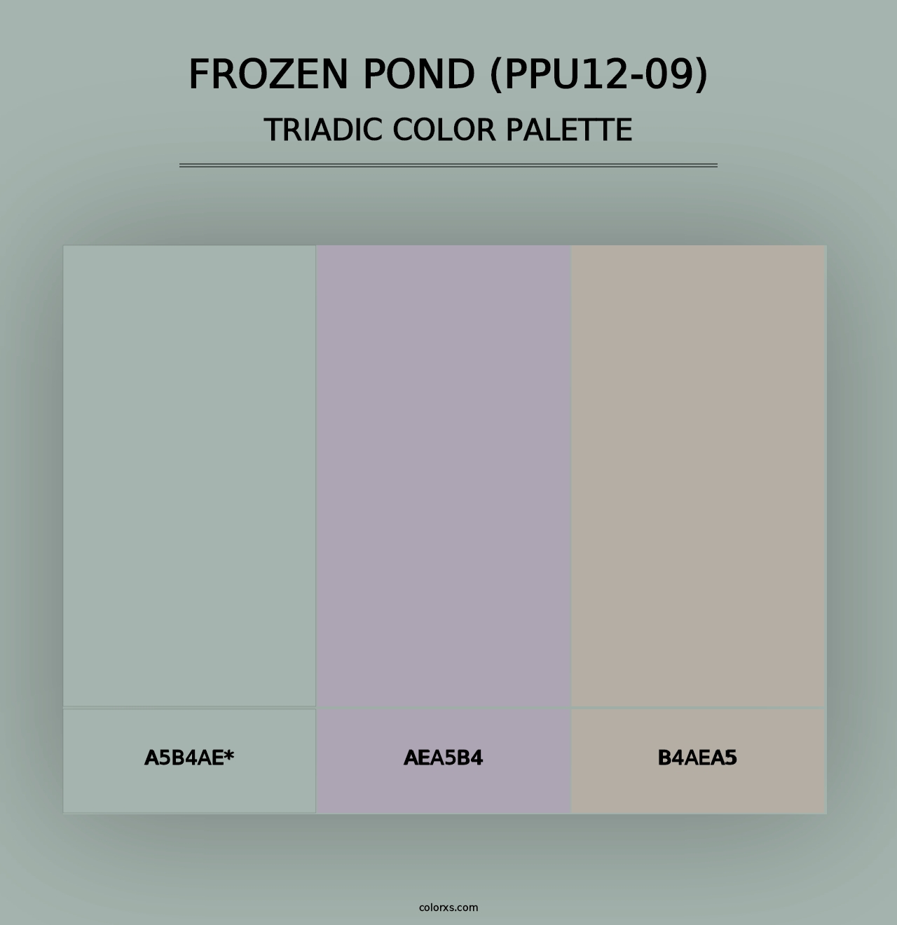 Frozen Pond (PPU12-09) - Triadic Color Palette