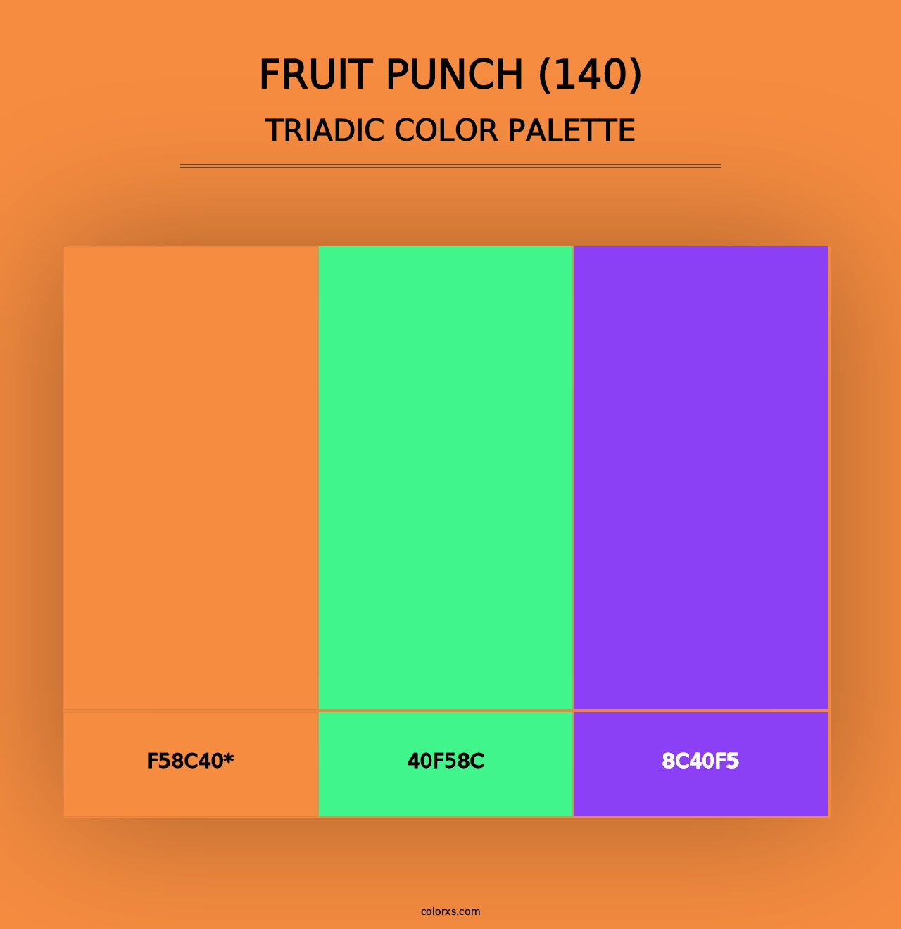 Fruit Punch (140) - Triadic Color Palette