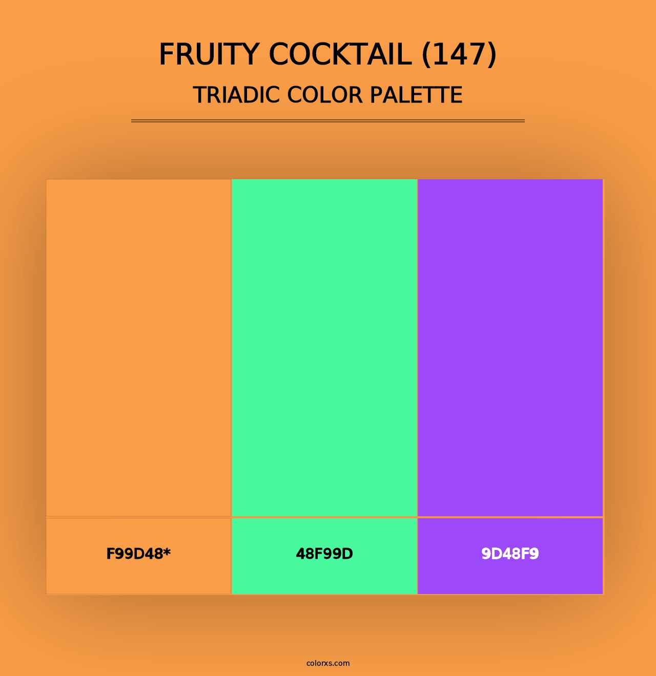 Fruity Cocktail (147) - Triadic Color Palette