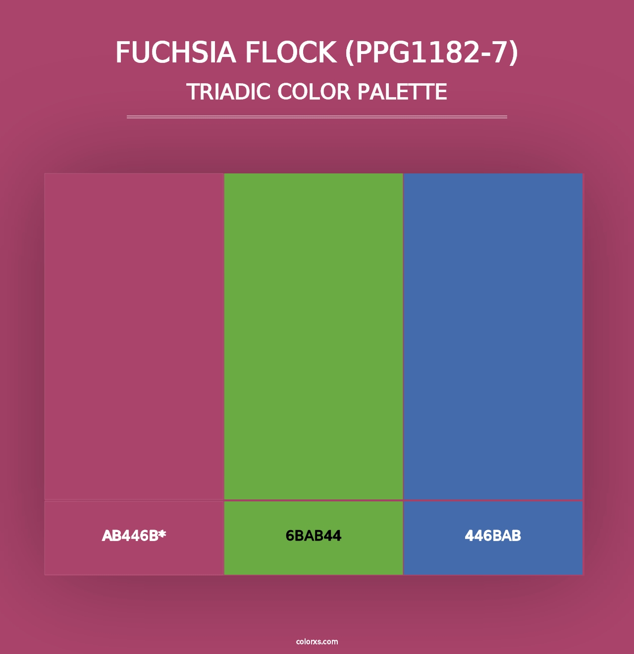 Fuchsia Flock (PPG1182-7) - Triadic Color Palette