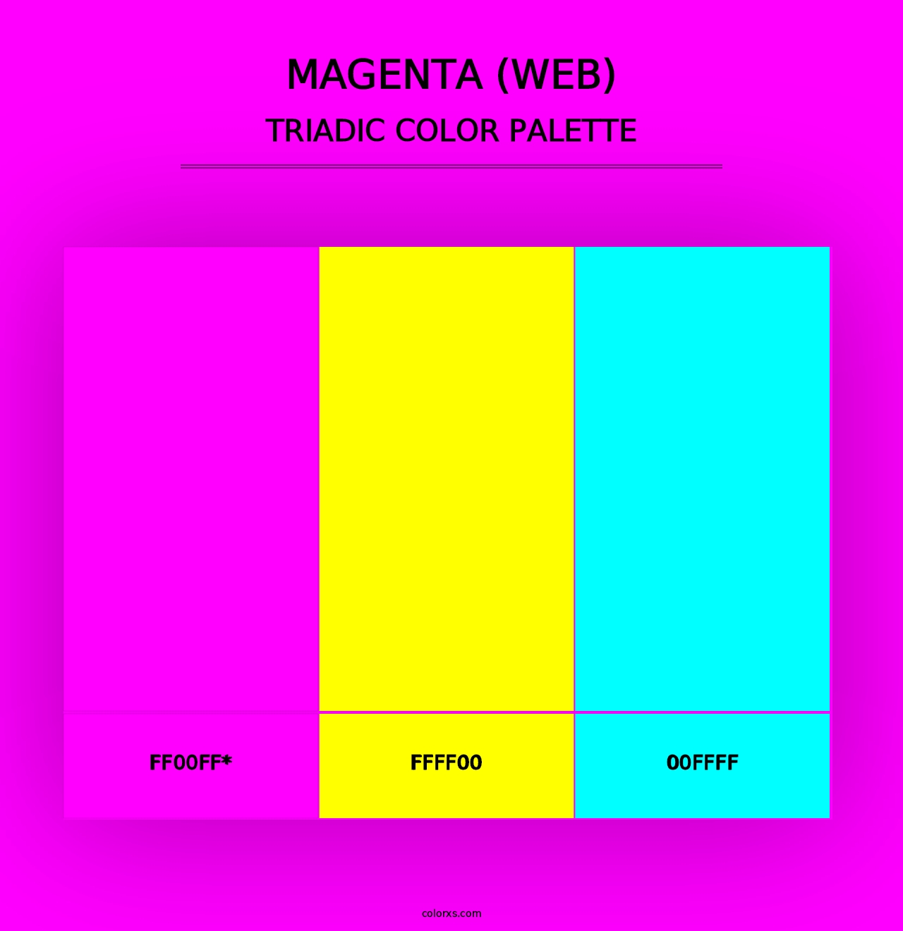 Magenta (Web) - Triadic Color Palette