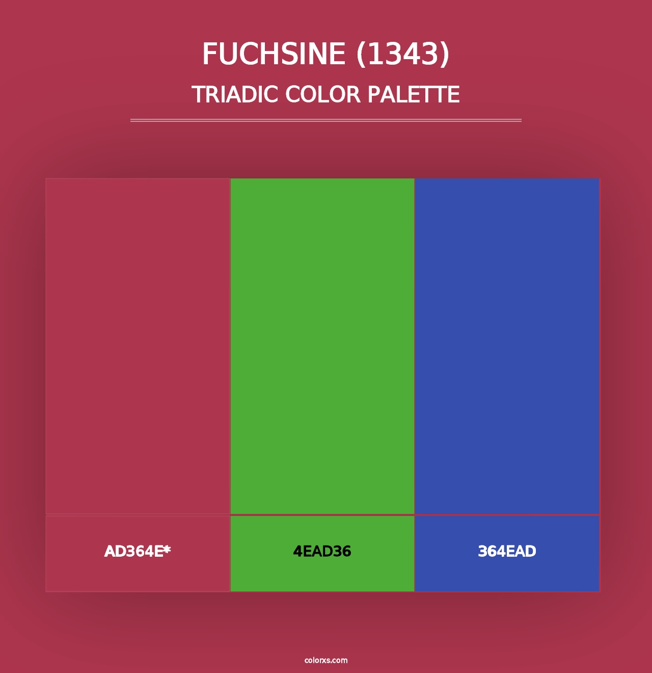 Fuchsine (1343) - Triadic Color Palette