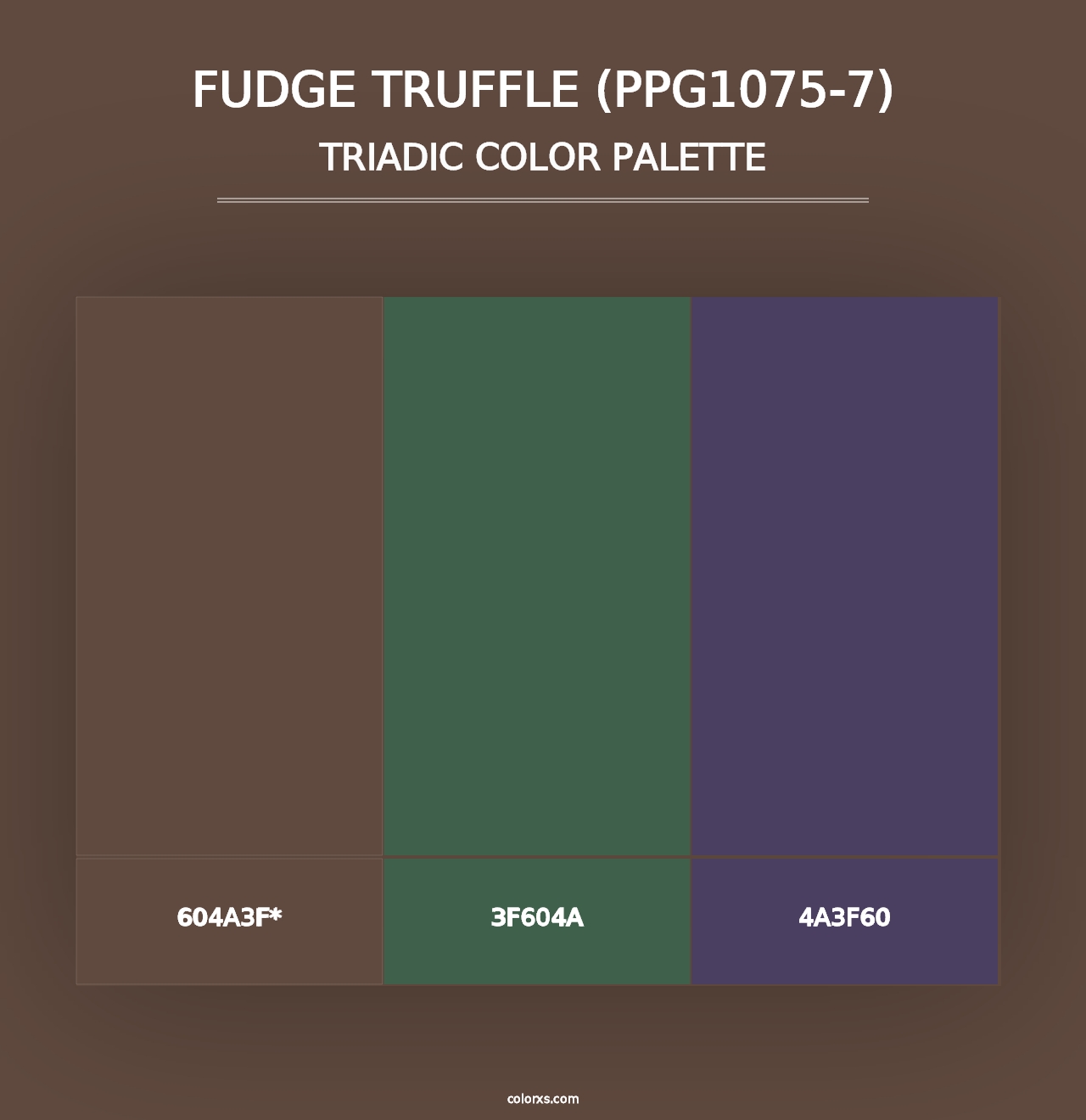 Fudge Truffle (PPG1075-7) - Triadic Color Palette