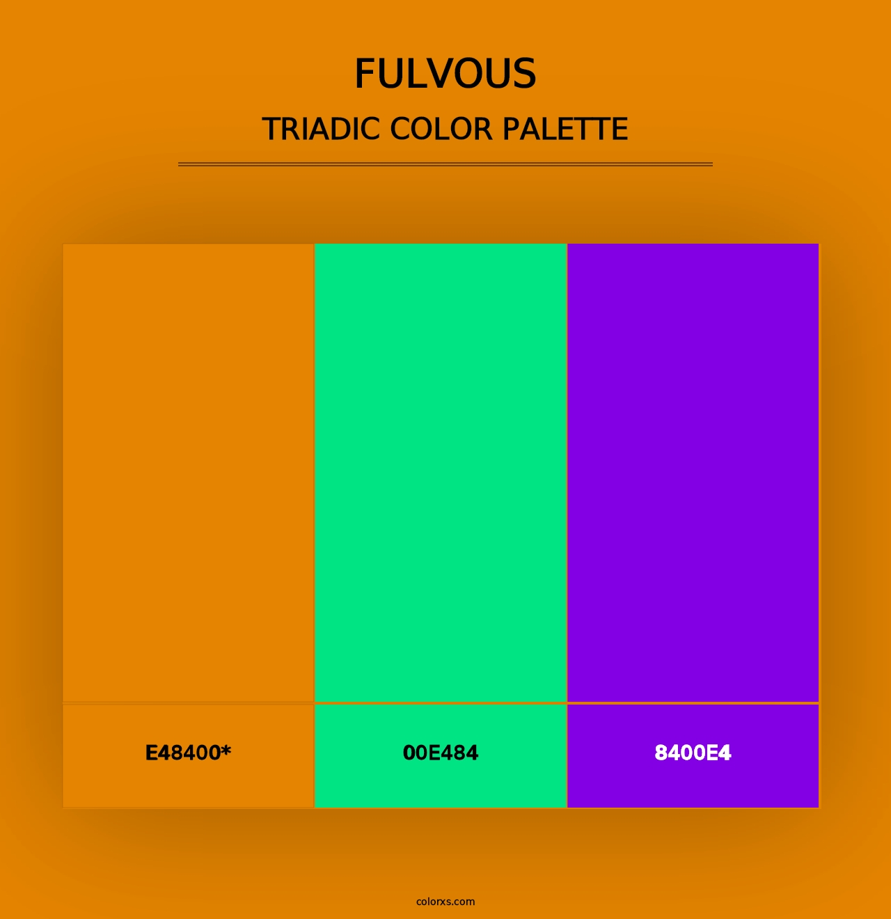 Fulvous - Triadic Color Palette