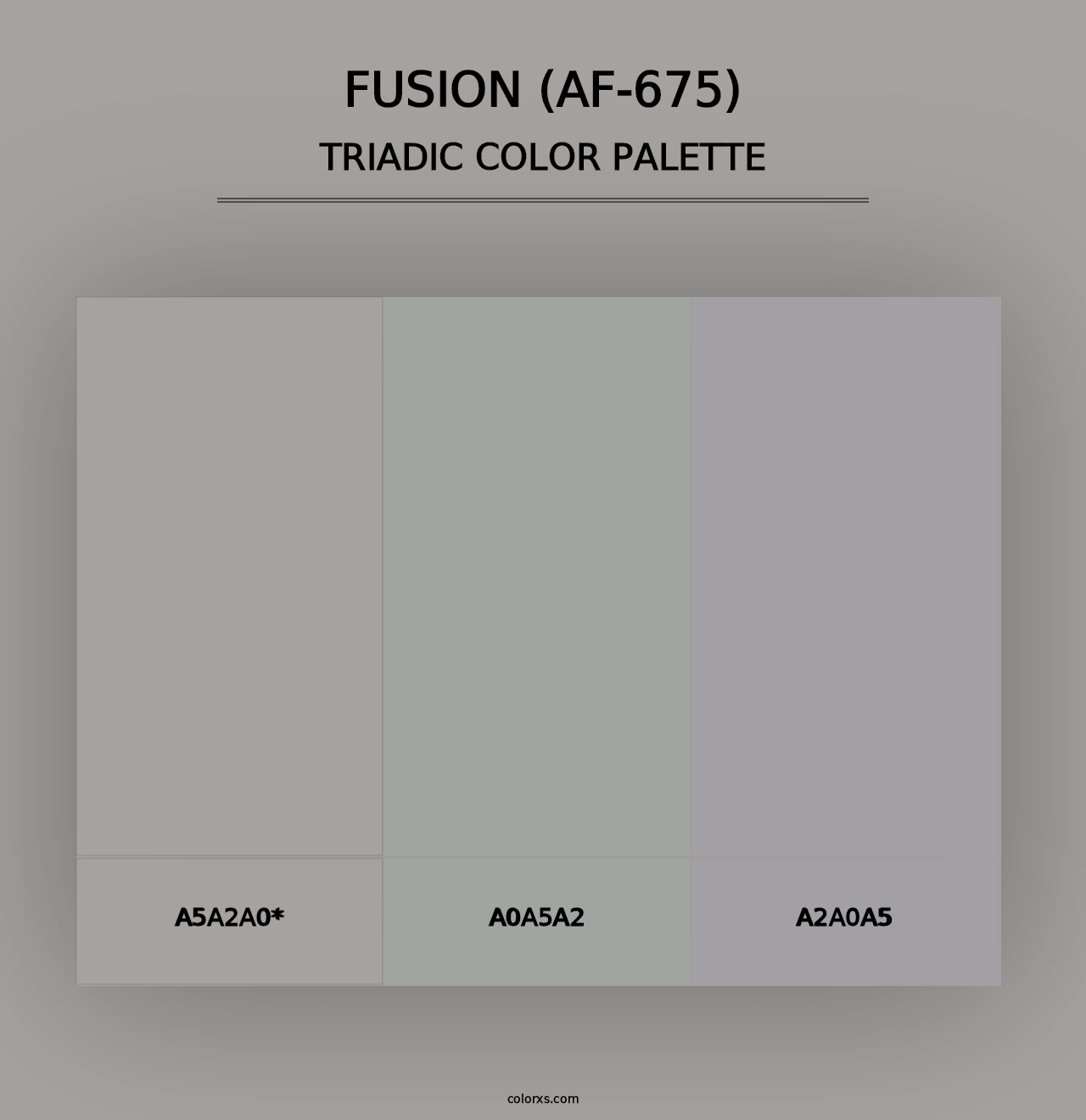 Fusion (AF-675) - Triadic Color Palette