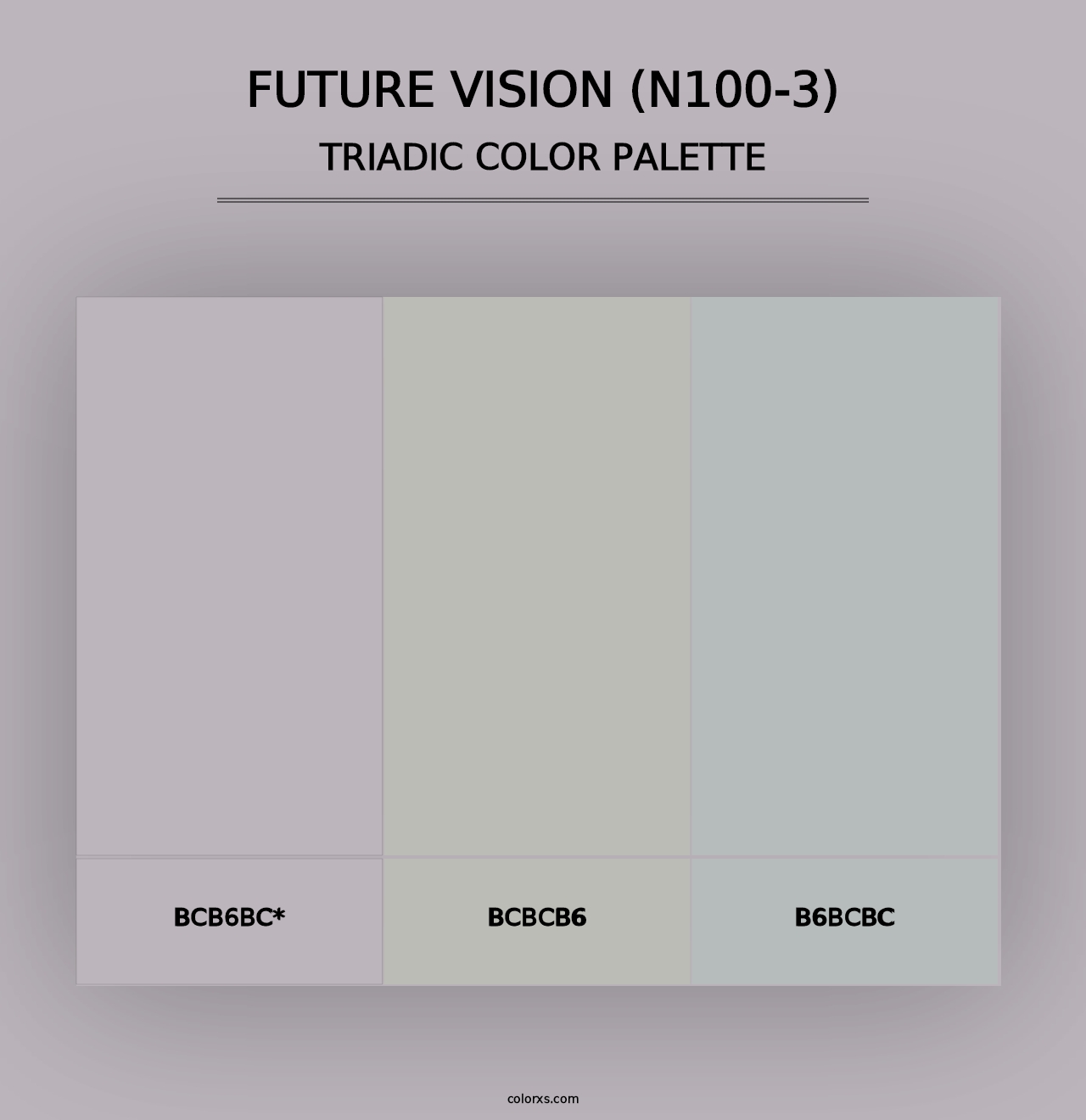 Future Vision (N100-3) - Triadic Color Palette