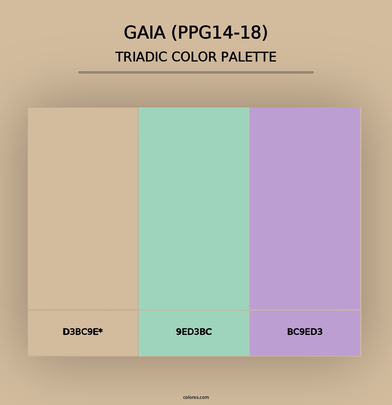 Gaia (PPG14-18) - Triadic Color Palette