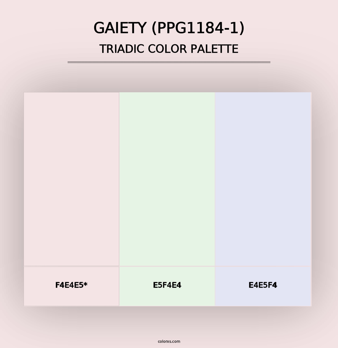 Gaiety (PPG1184-1) - Triadic Color Palette