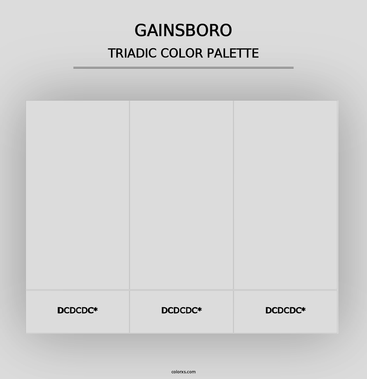 Gainsboro - Triadic Color Palette