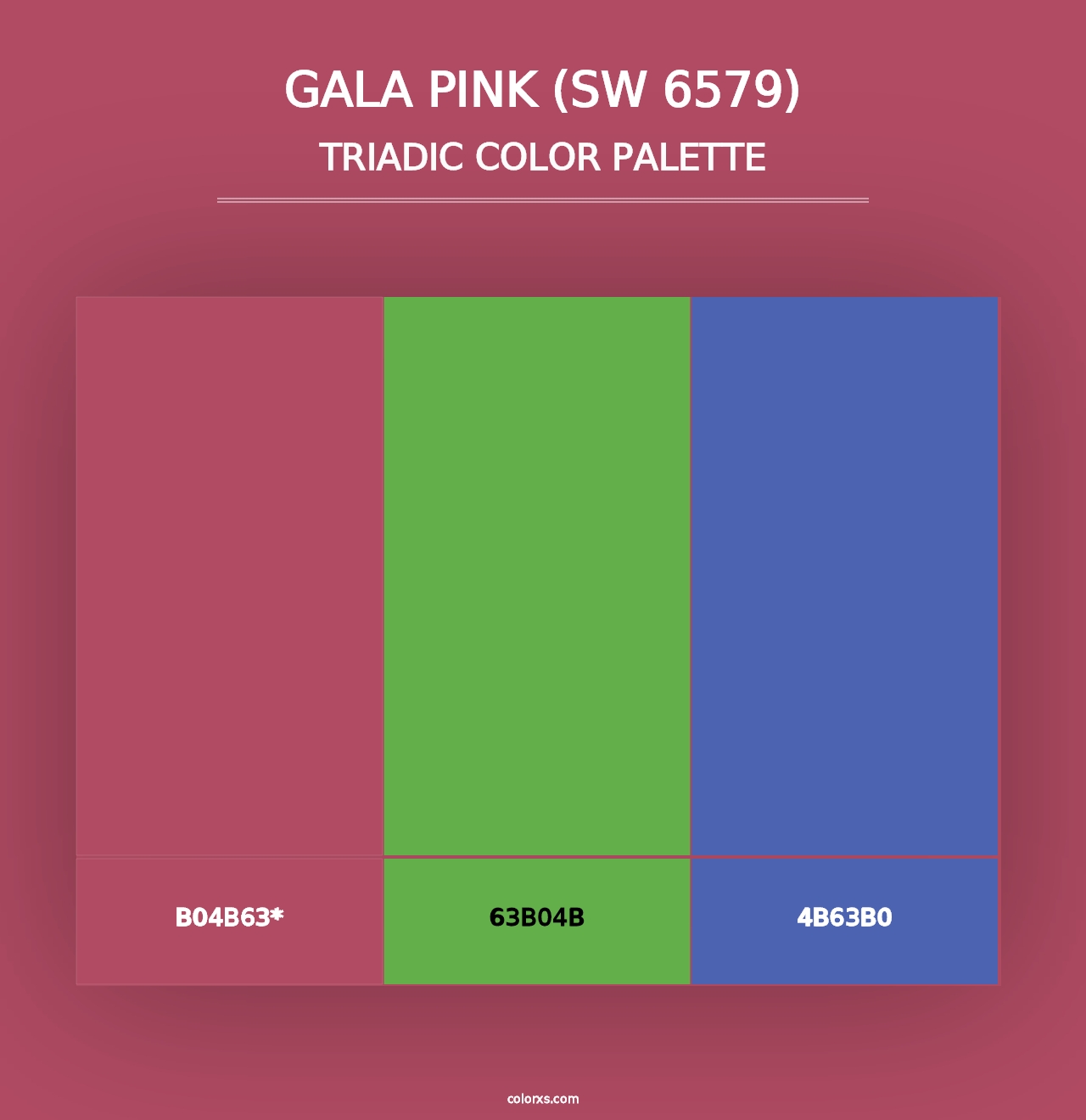 Gala Pink (SW 6579) - Triadic Color Palette