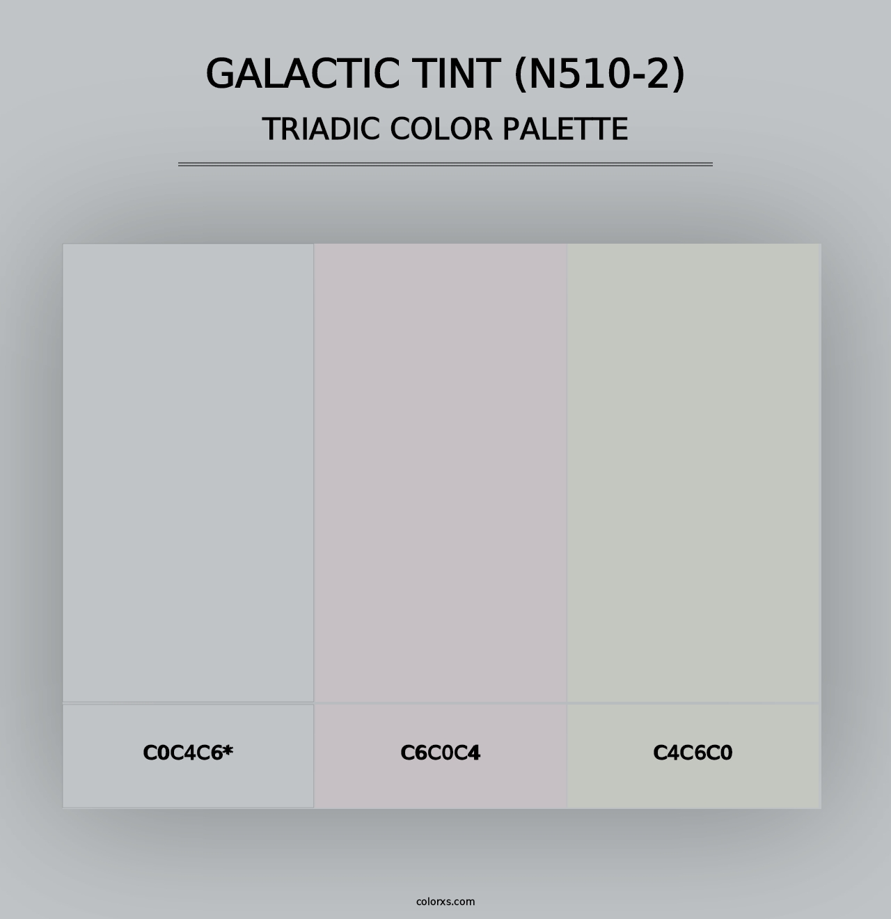 Galactic Tint (N510-2) - Triadic Color Palette