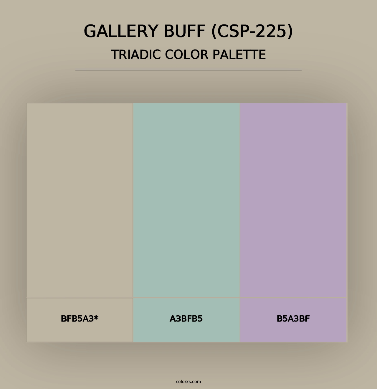 Gallery Buff (CSP-225) - Triadic Color Palette