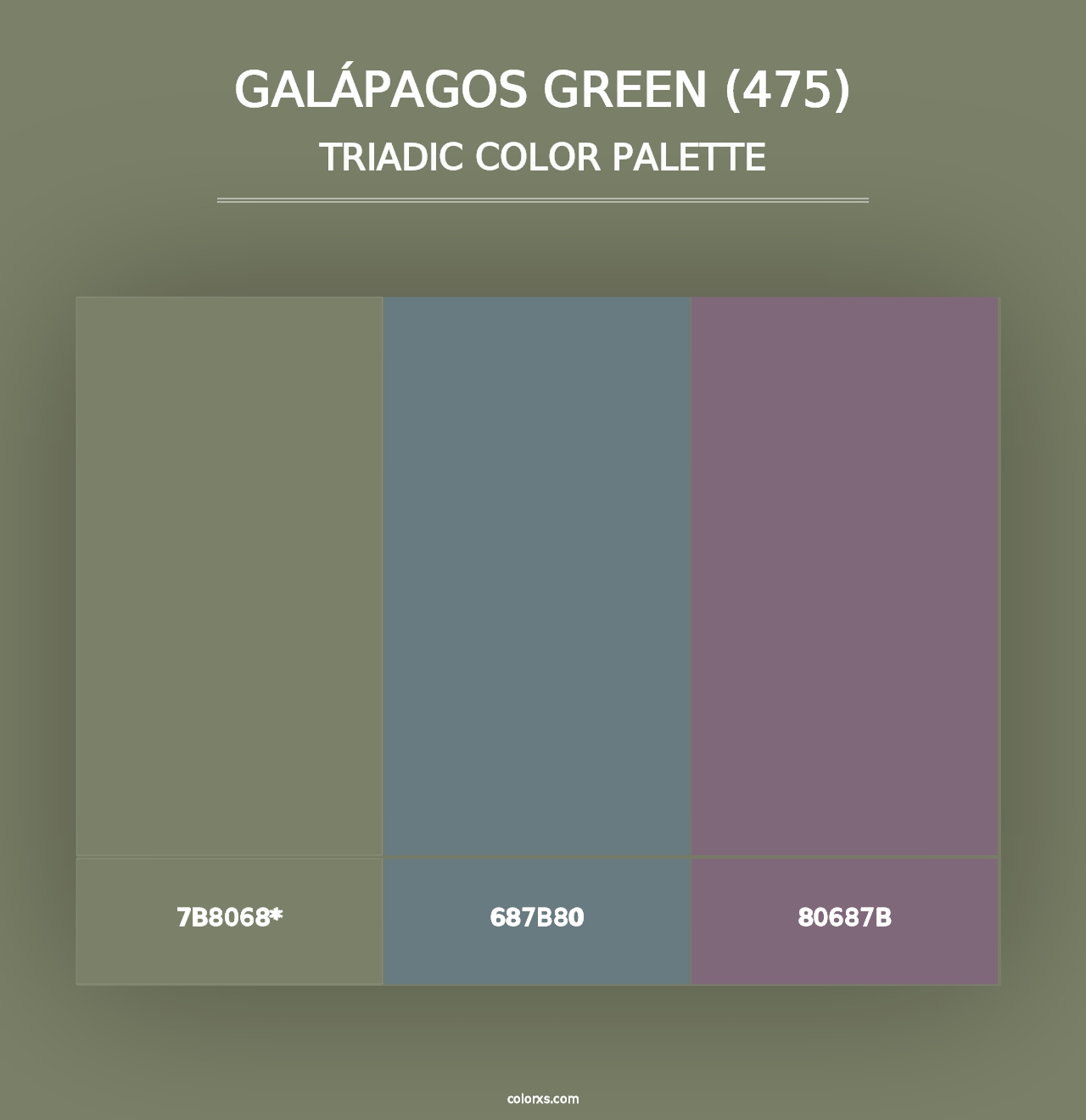 Galápagos Green (475) - Triadic Color Palette