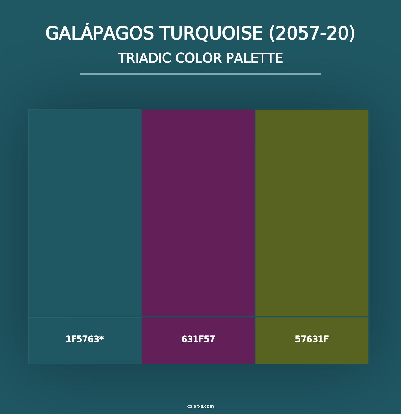 Galápagos Turquoise (2057-20) - Triadic Color Palette