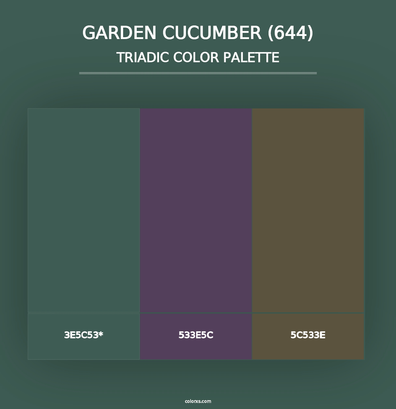 Garden Cucumber (644) - Triadic Color Palette