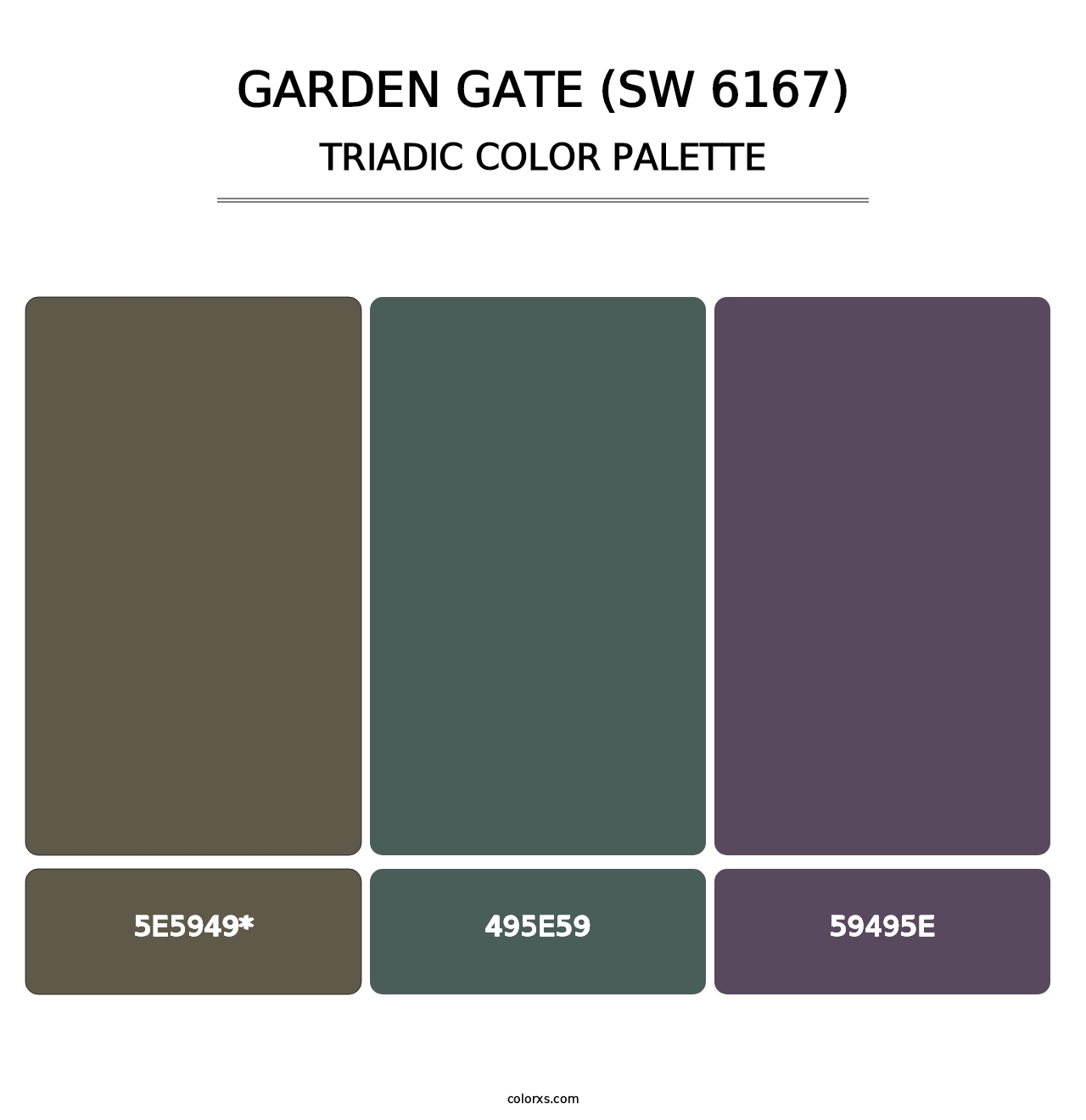 Garden Gate (SW 6167) - Triadic Color Palette