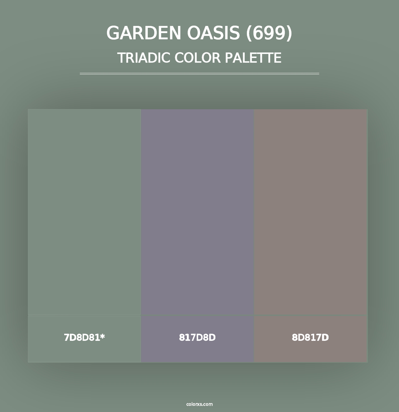 Garden Oasis (699) - Triadic Color Palette