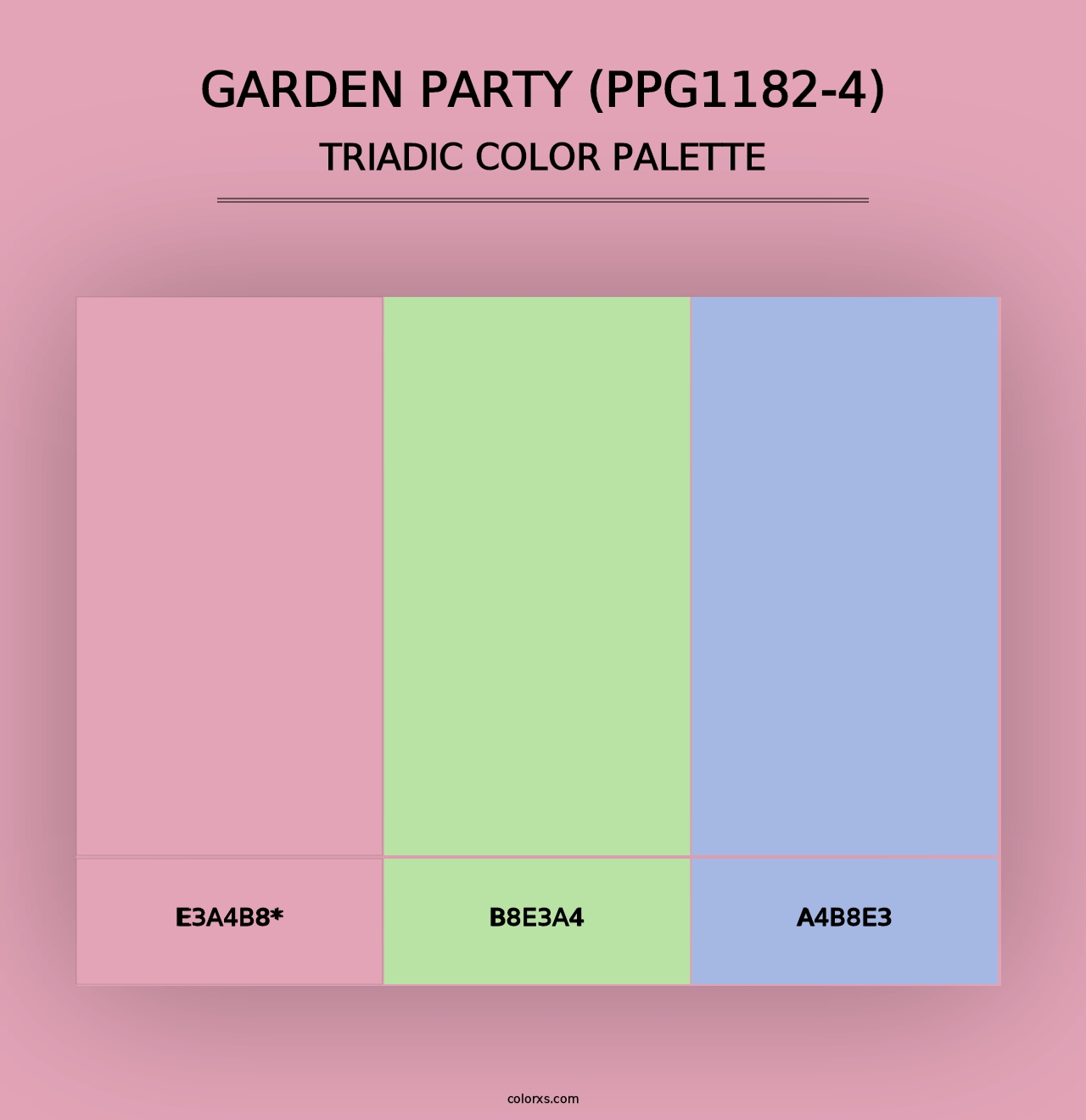 Garden Party (PPG1182-4) - Triadic Color Palette