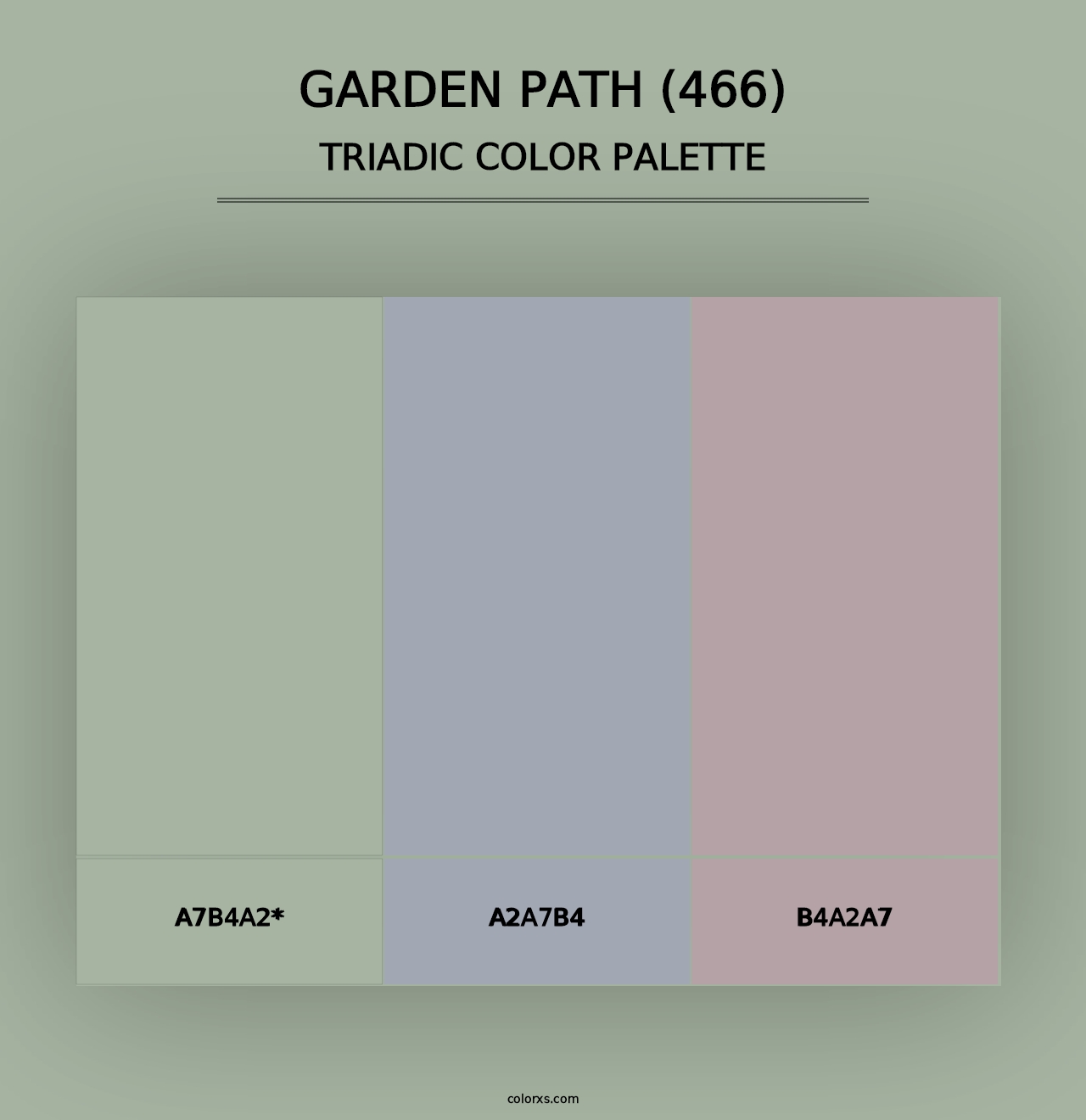 Garden Path (466) - Triadic Color Palette