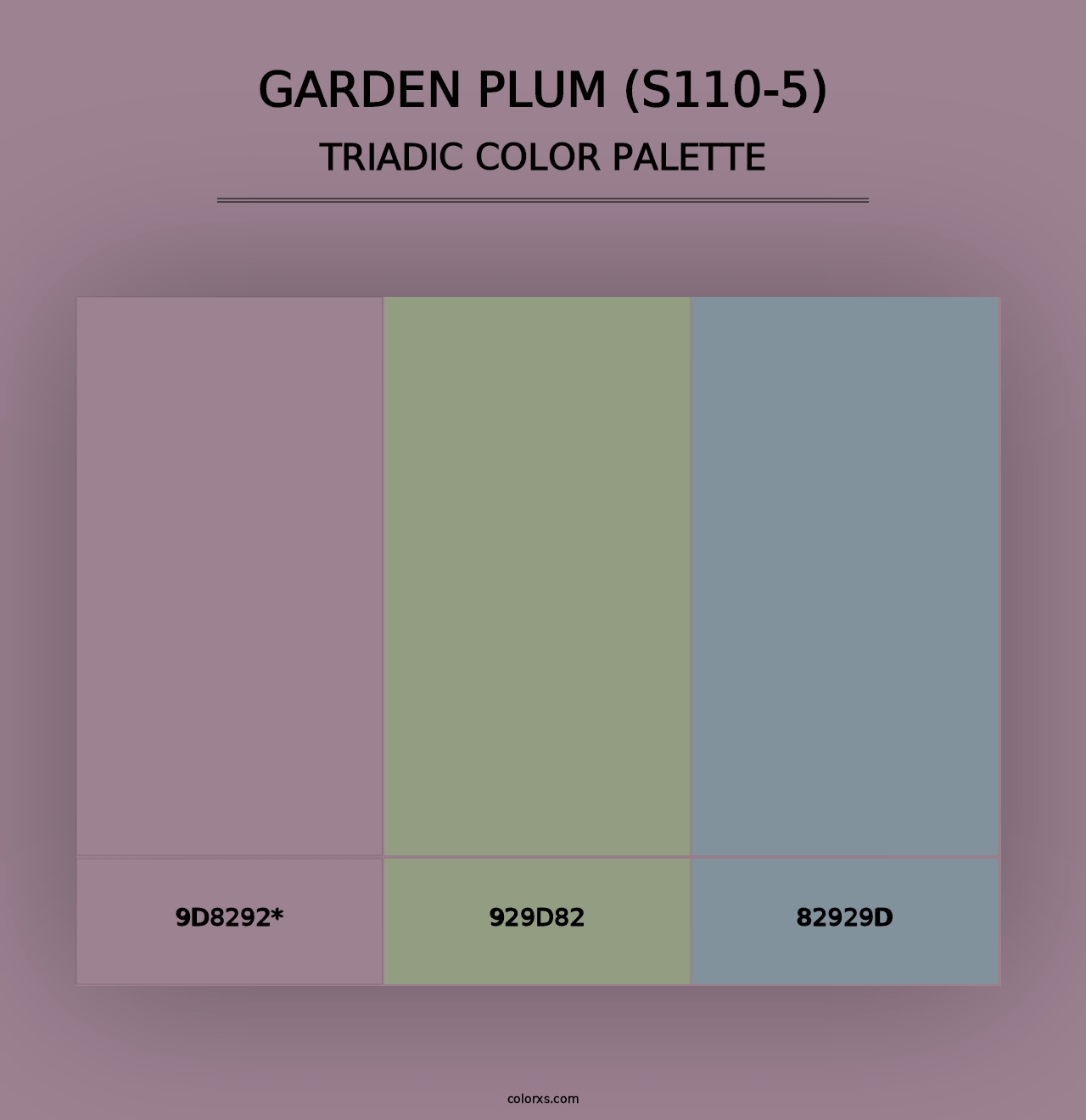 Garden Plum (S110-5) - Triadic Color Palette