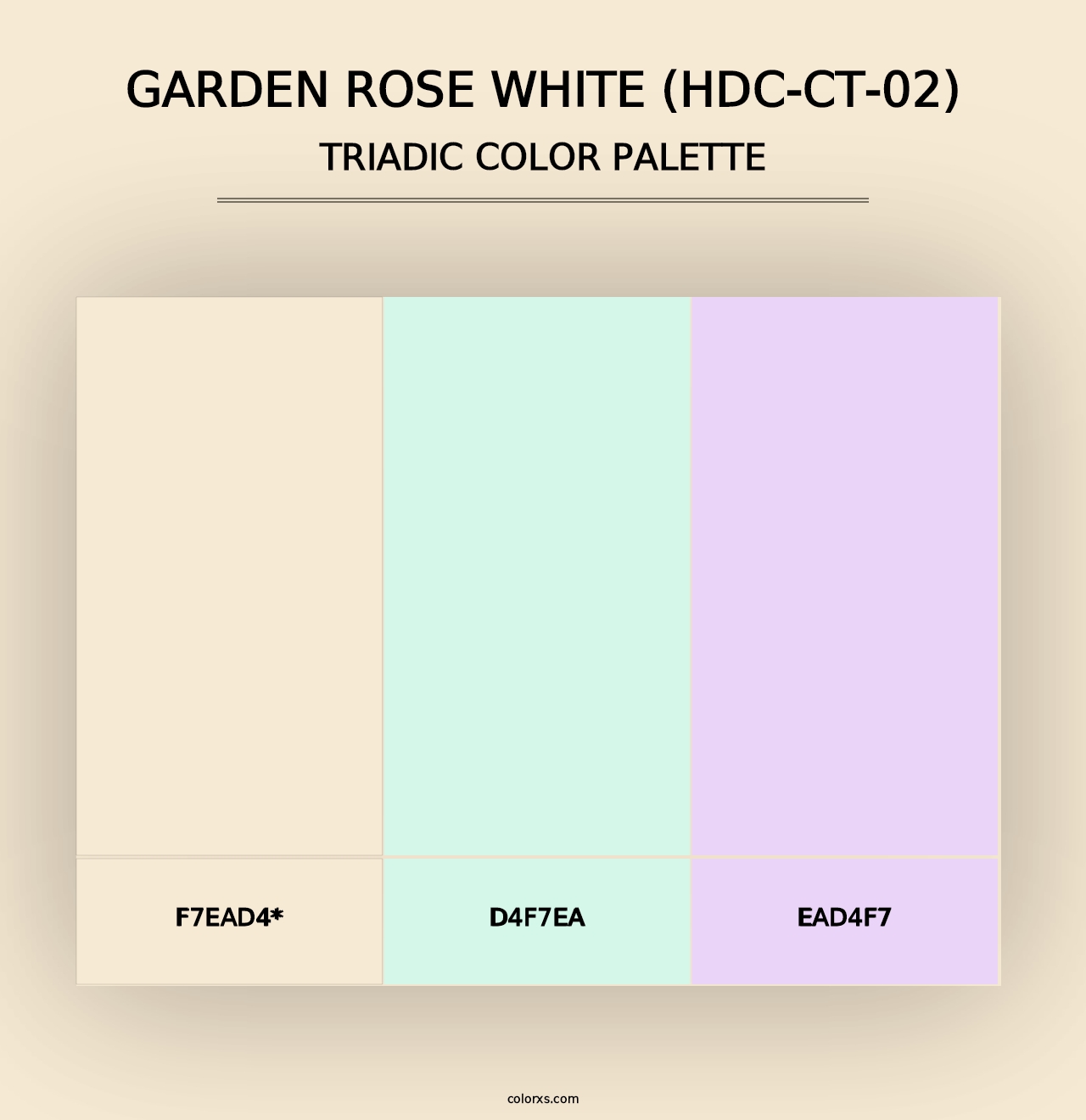 Garden Rose White (HDC-CT-02) - Triadic Color Palette