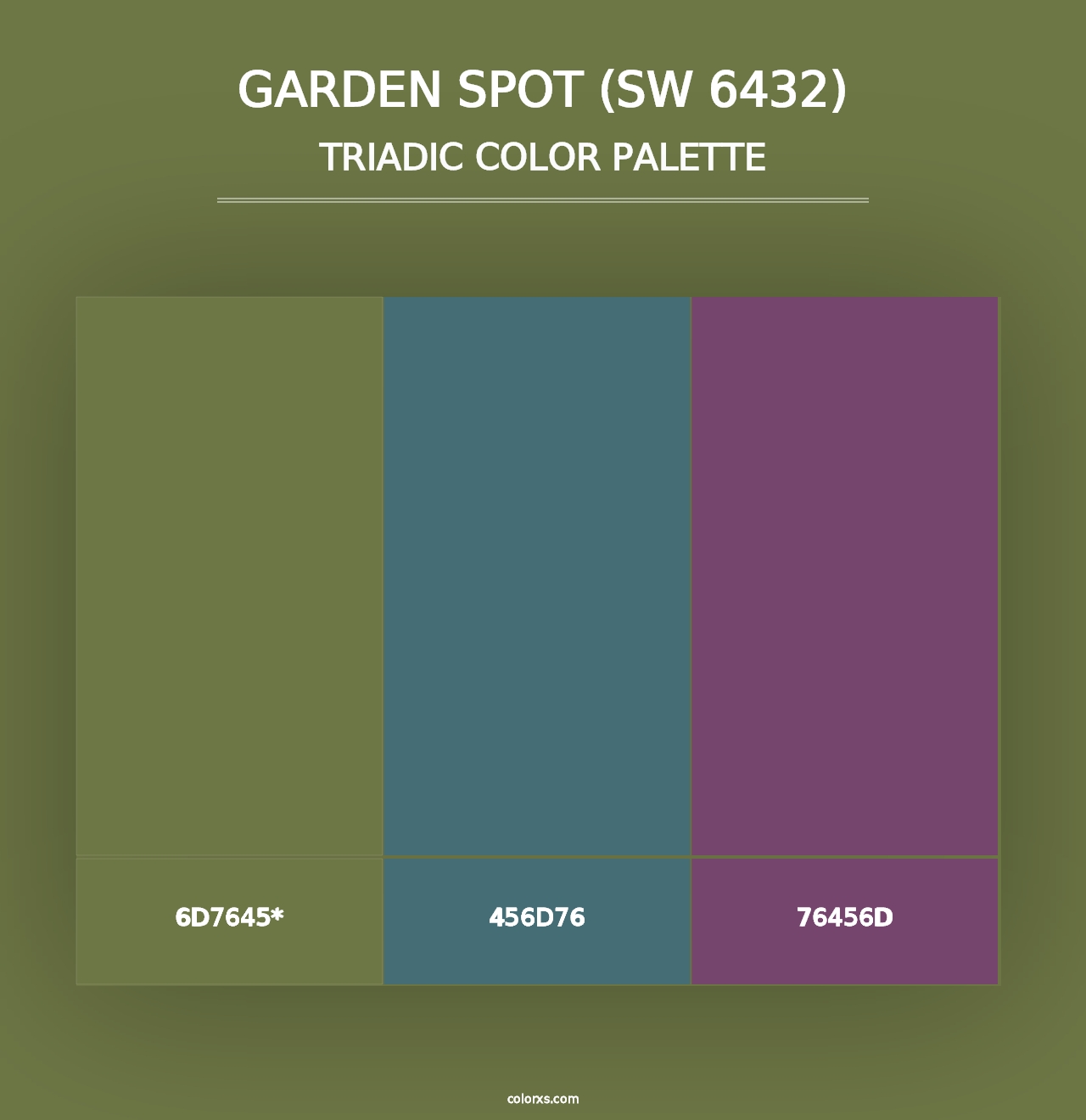 Garden Spot (SW 6432) - Triadic Color Palette