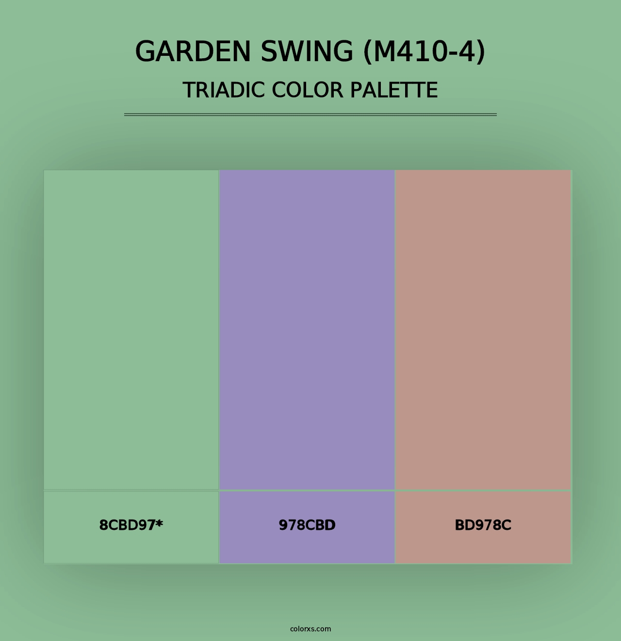 Garden Swing (M410-4) - Triadic Color Palette